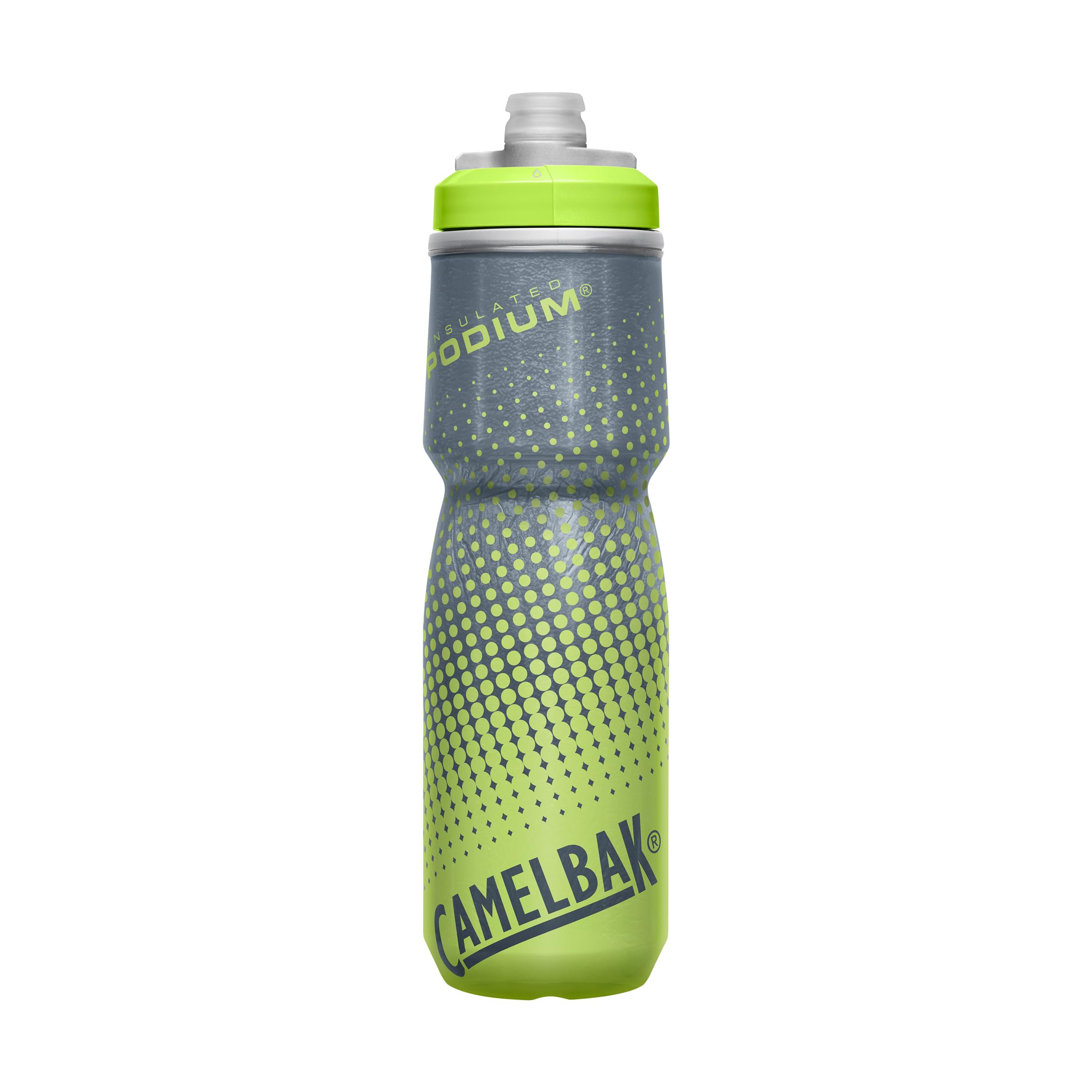 CamelBak Podium Chill Insulated Bike Water Bottle - Easy Squeeze Bottle - Fits Most Bike Cages - 24oz  Yellow Dot