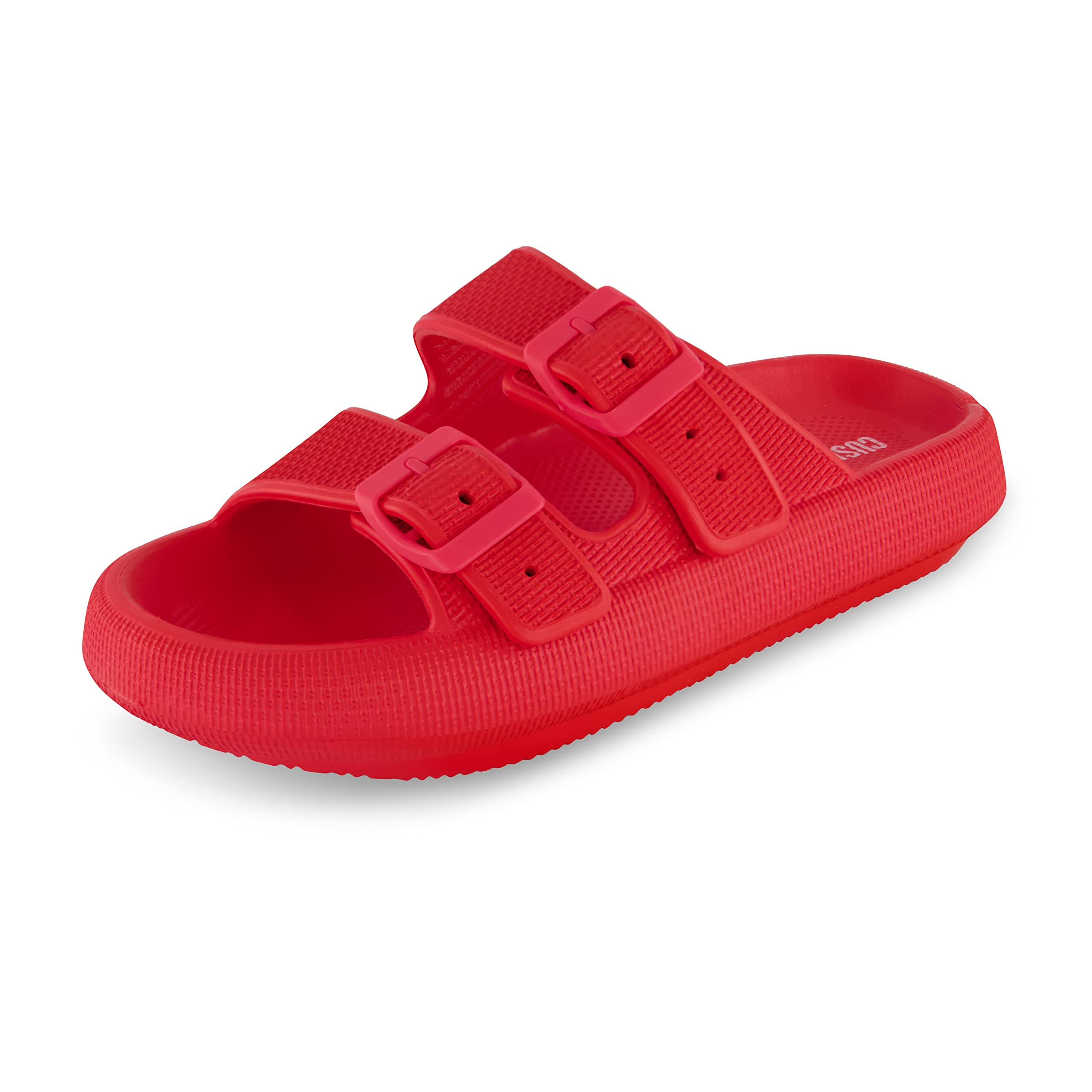Cushionaire Womens Fame Recovery Cloud Slide With Comfort, Red 7