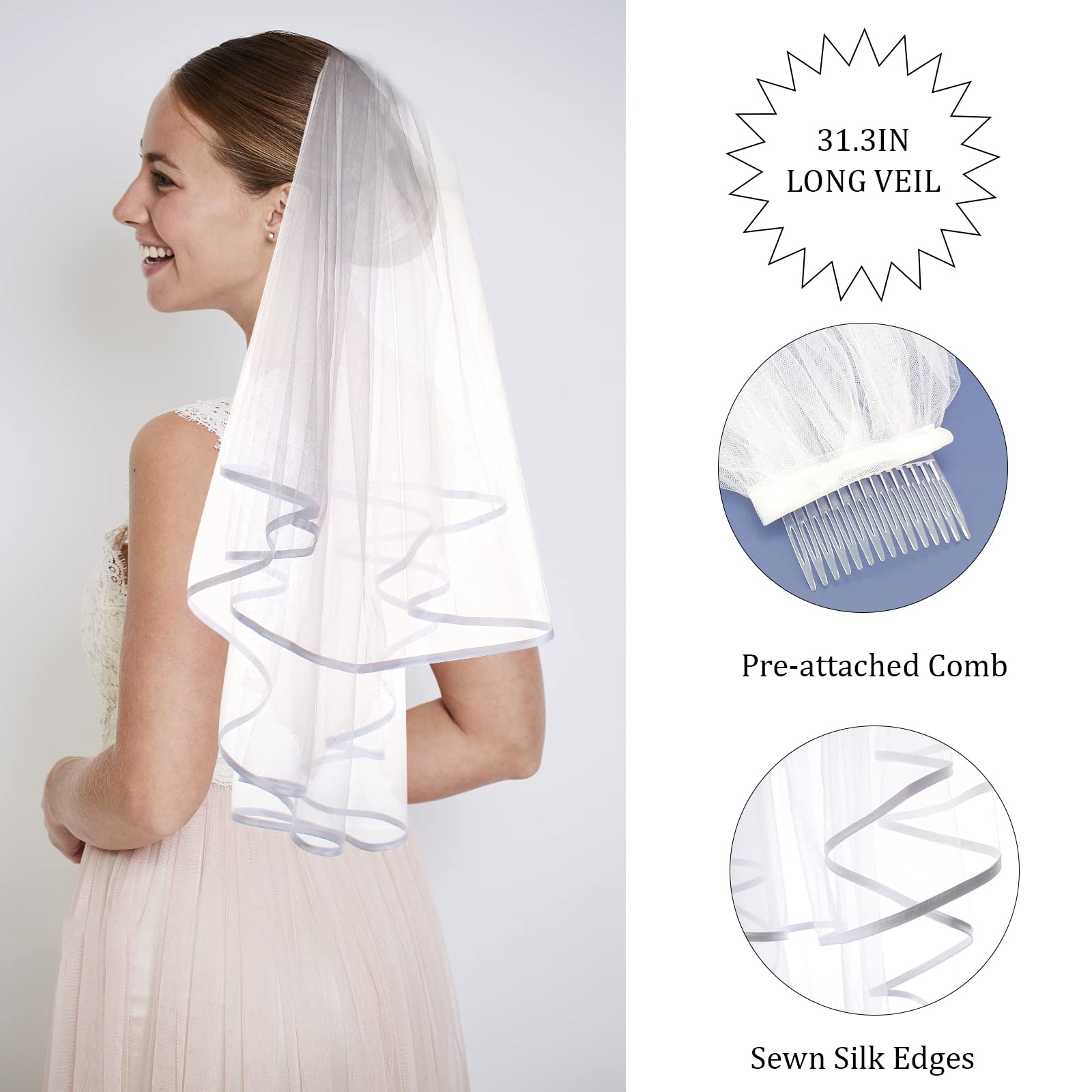 Crown + Bride To Be Sash + Veil Set, Bachelorette Party Favors Bridal Shower Decorations Bride To Be Gifts Wedding Veil Tiara Ba