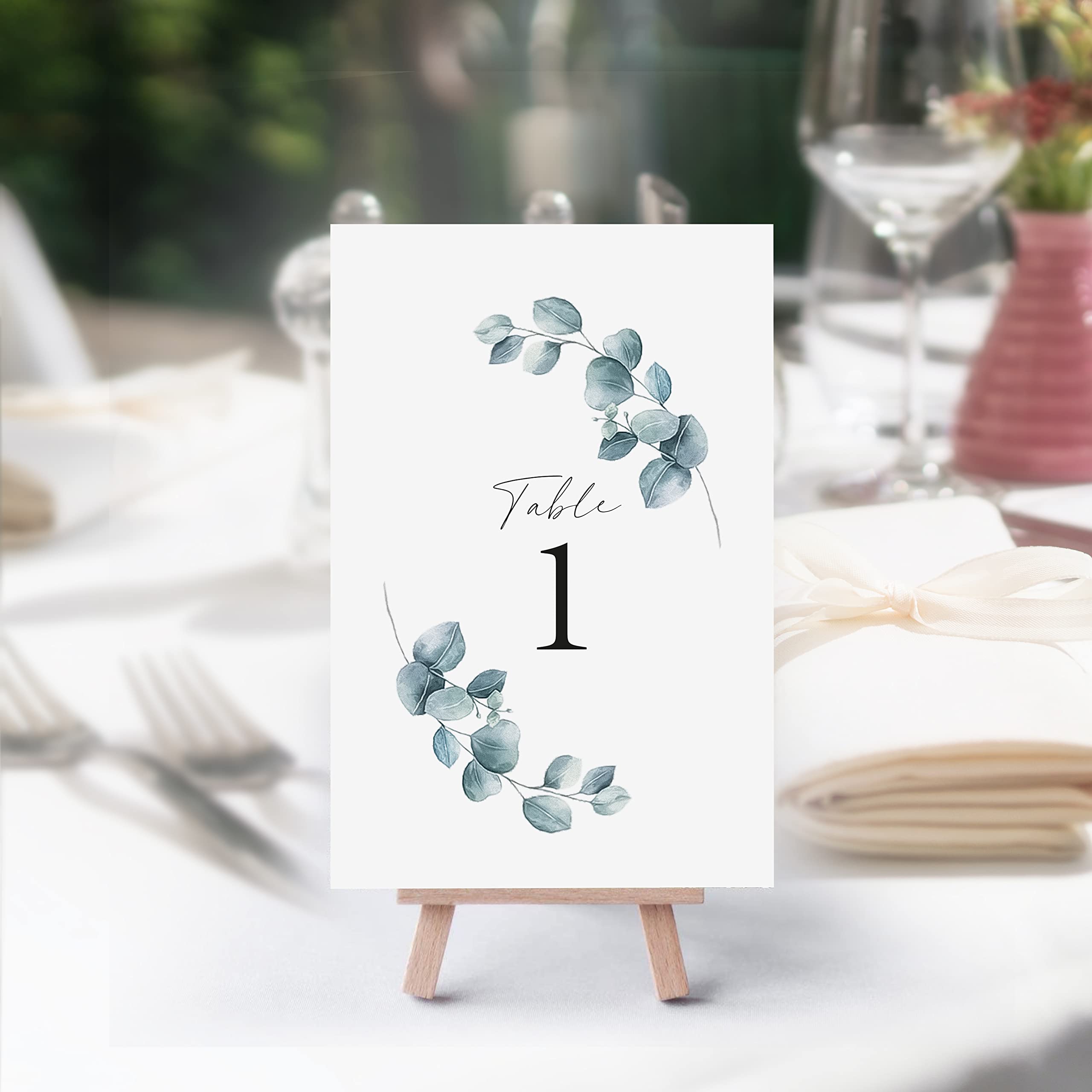 Table Numbers, Double-Sided Cards, 1-25 Plus Head Table Card, 4 X 6, Table Numbers For Wedding Reception, Anniversary, Baby Show