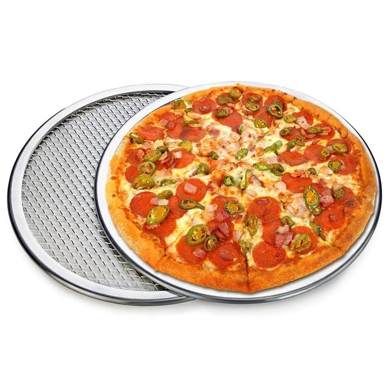 Pizza Screen, 3Pcs Aluminum Alloy Seamless Pizza Screen Non Stick Mesh Net Baking Tray Cookware Kitchen Tool For Oven, Bbq 10 In