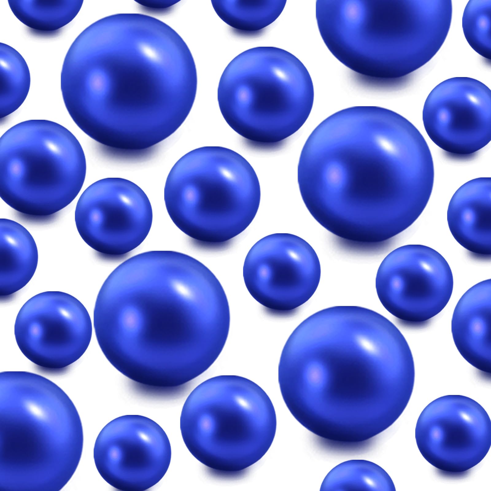 TMCLHXYNF 80Pieces Floating NO Hole Pearls for Vases,Makeup Beads,Highlight Faux RoyalBlue Floating Candle Beads Vase Fillers fo