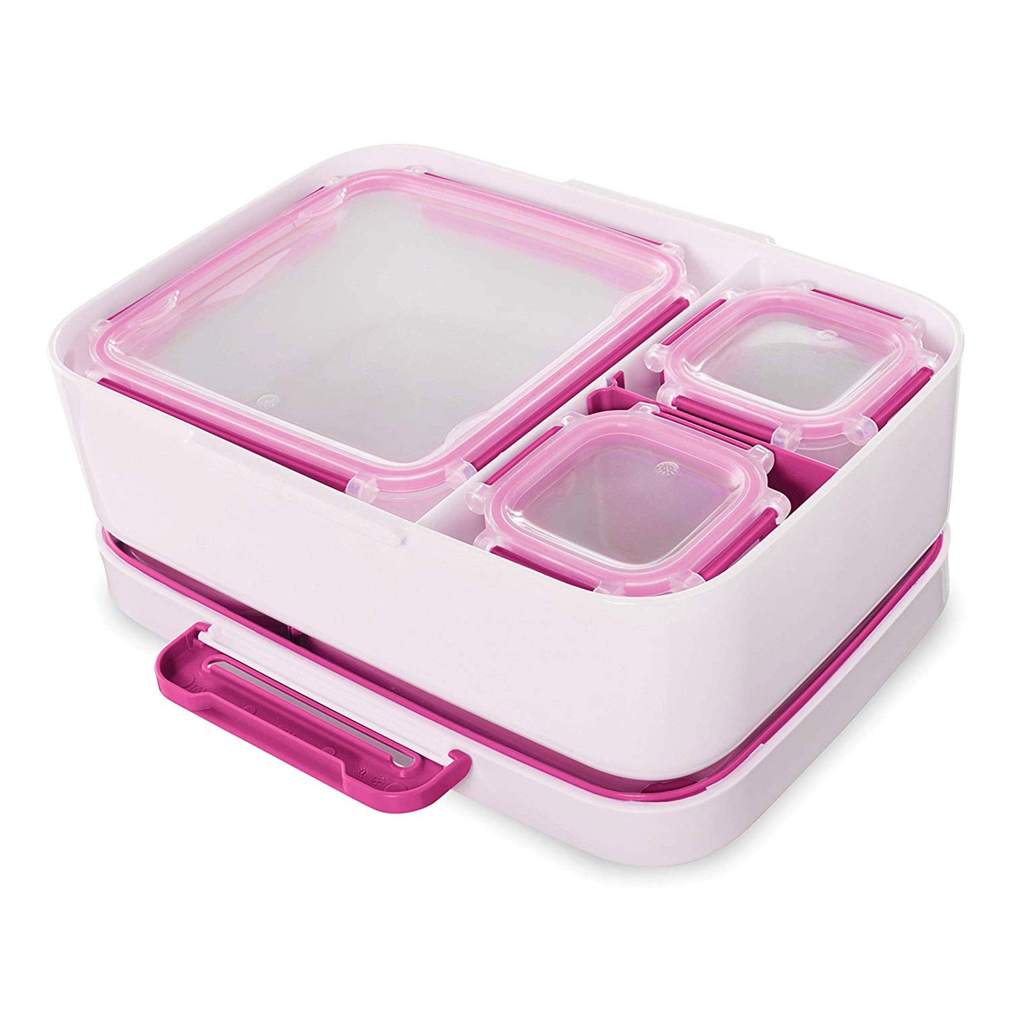 Rubbermaid Lunchblox Leak-Proof Entree Lunch Container Kit With Case, Small, Beet Red