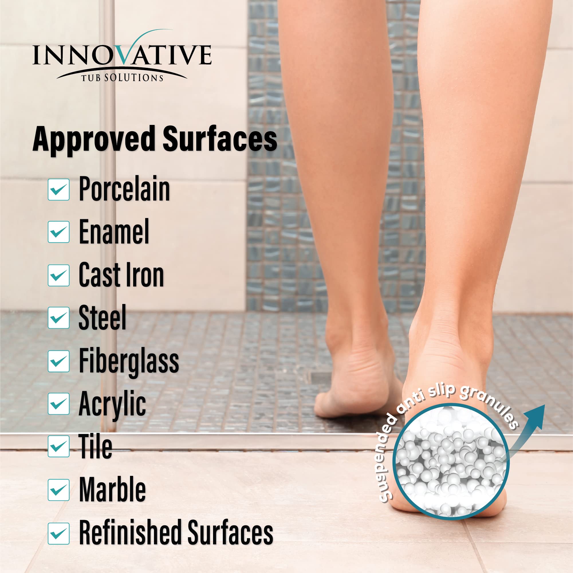 Tub Guard Anti Slip - White Bathtub & Shower Grip Textured Non Slip Coating For Slippery Tubs Or Shower Floors - 4 Oz. (2 Tubs O