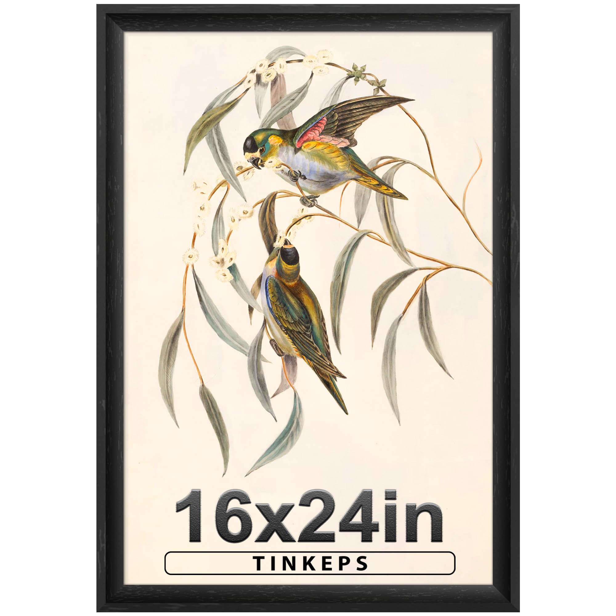 Tinkeps 16x24 Frame Black, Wide Border, Large Wall 16x24 Poster Frame Tailored for Home& Gallery Decor