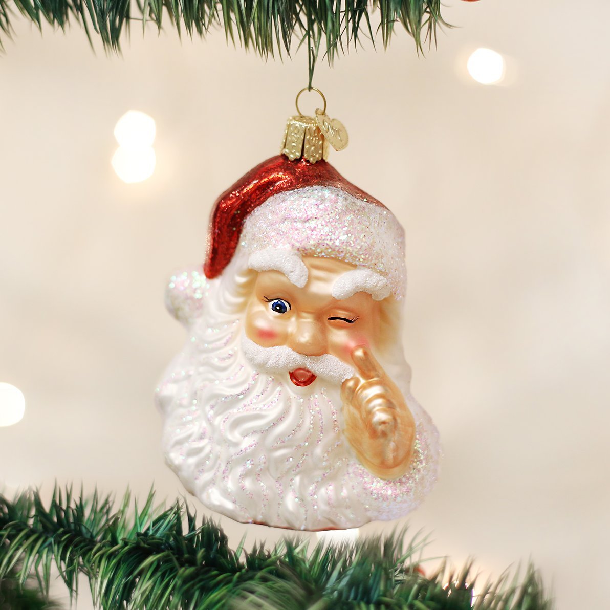 Old World Christmas Night Before Christmas Santa Glass Blown Ornament for Christmas Tree, Handcrafted Holiday Decoration, Santa