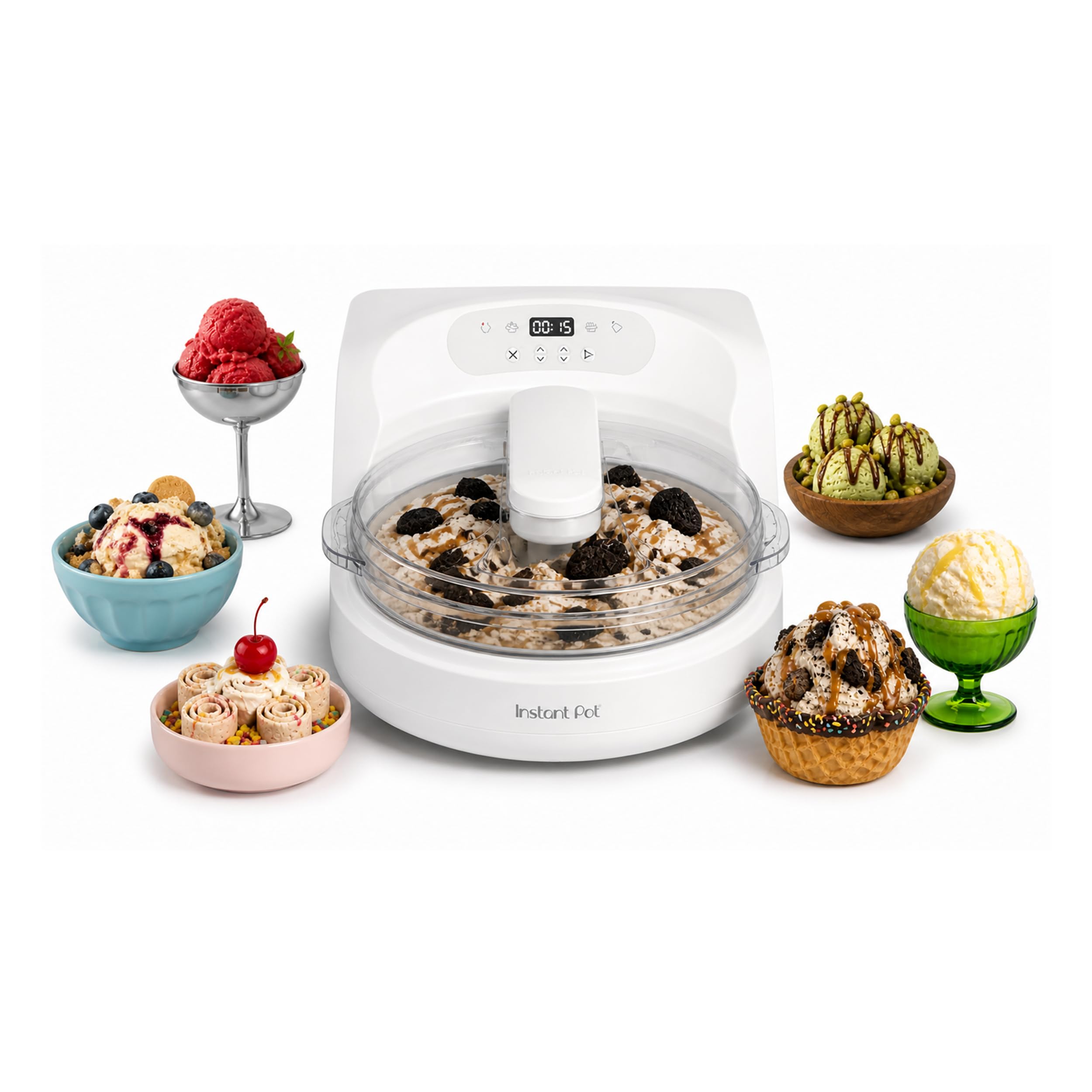 Instant Pot InstantChill Ice Cream Maker, No Pre-Freeze, Pour, Press & Enjoy, Quiet Operation, Make IceCream in minutes*, Gelato