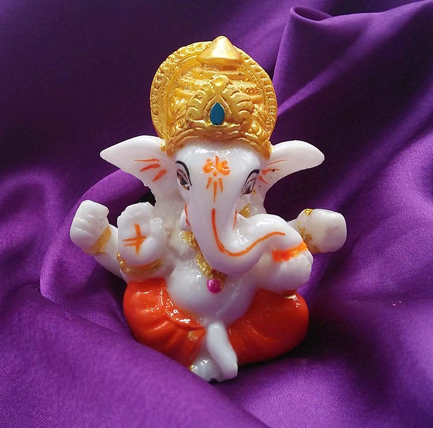 ODDCLICK Idol Car Dashboard - Hindu Ganesha Statue God India Ganpati Lord Murti Mandir Diwali Gifts Yoga Zen Meditation Room Alt