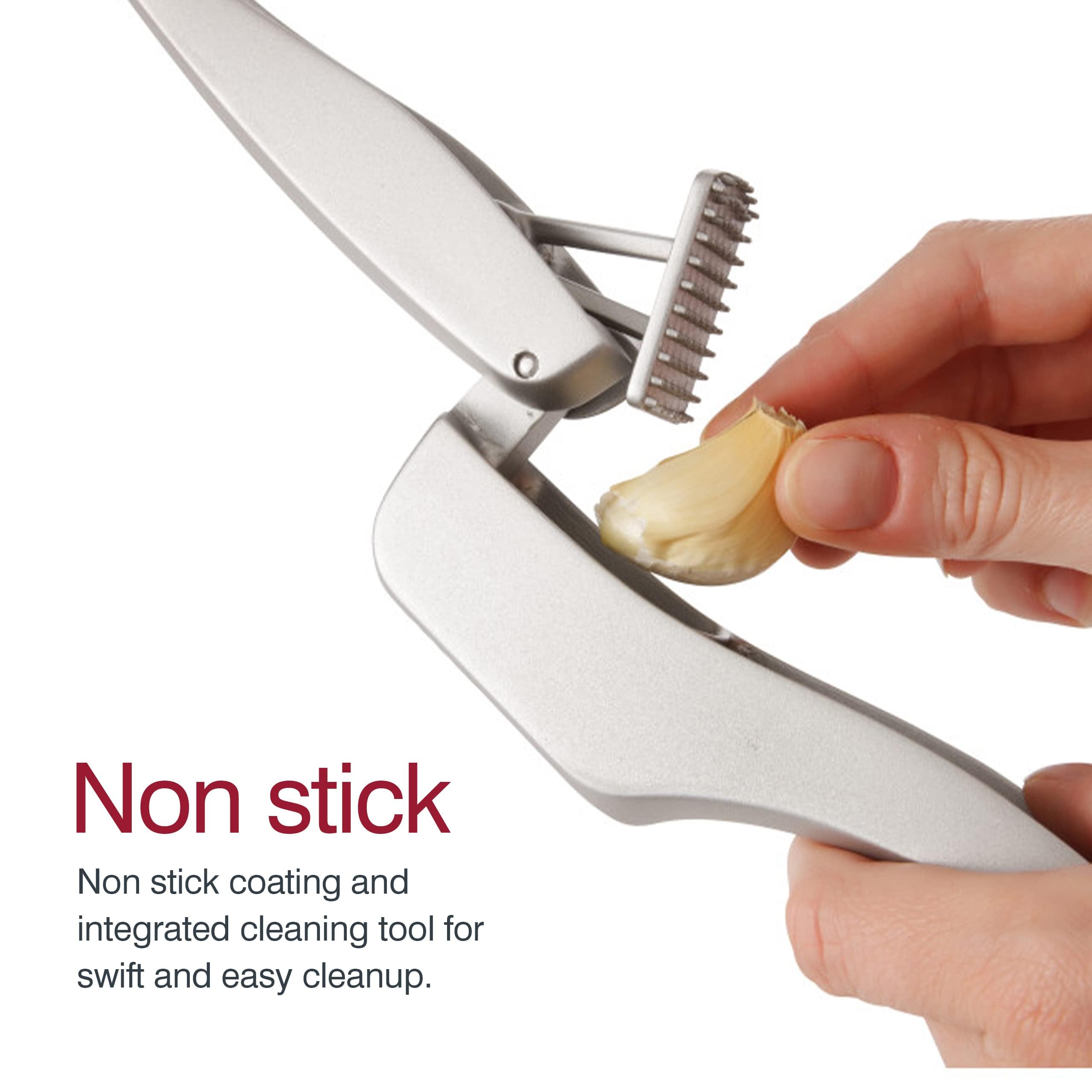 Zyliss Susi 3 Garlic Press - Aluminium Garlic Press With Built-In Cleaning Tool - Kitchen Gadget Essentials - Garlic Crusher, Mi