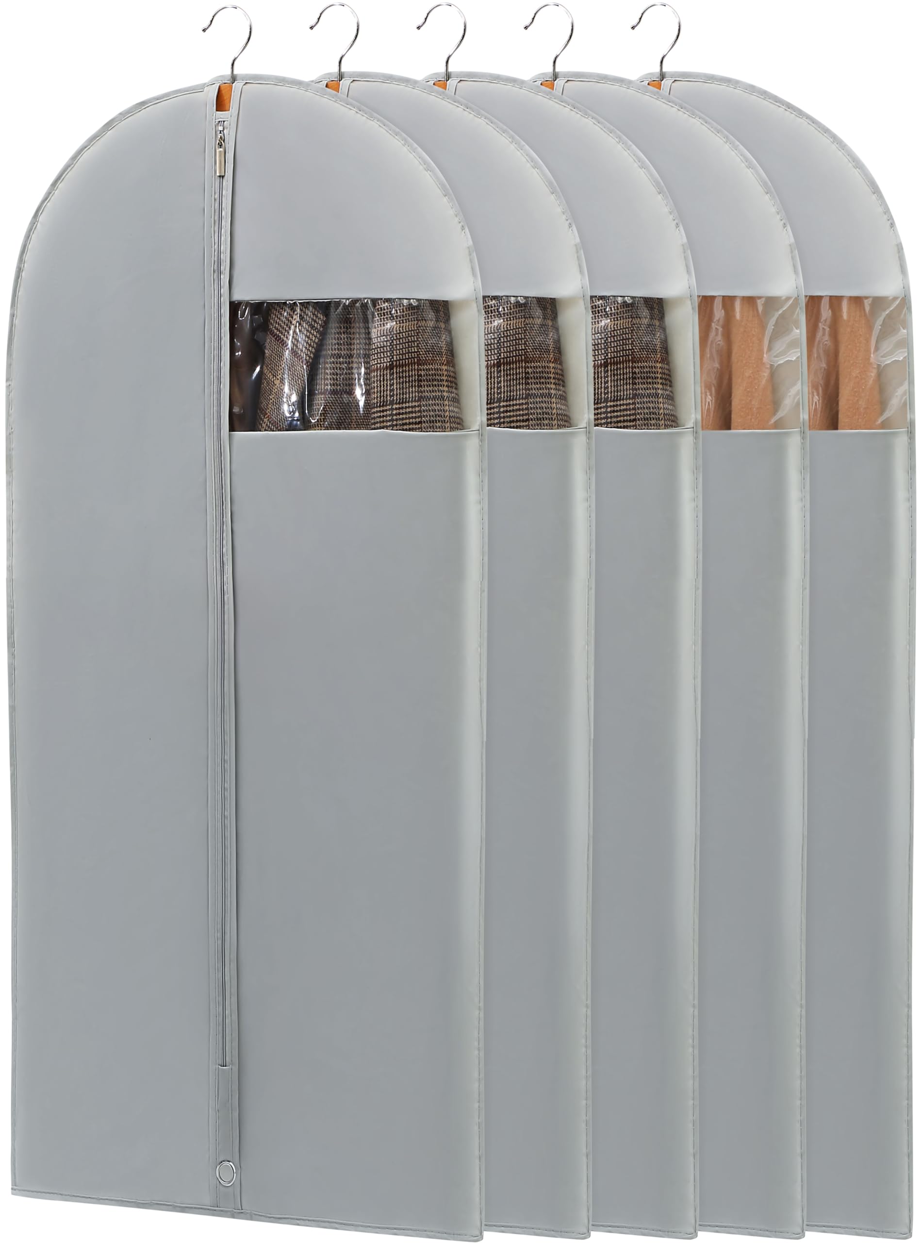 Perber 50'' Garment Bag, Mens Suit Bags For Closet Storage And Travel, Garment Bags For Hanging Clothes, Foldable Suit Cover Bag