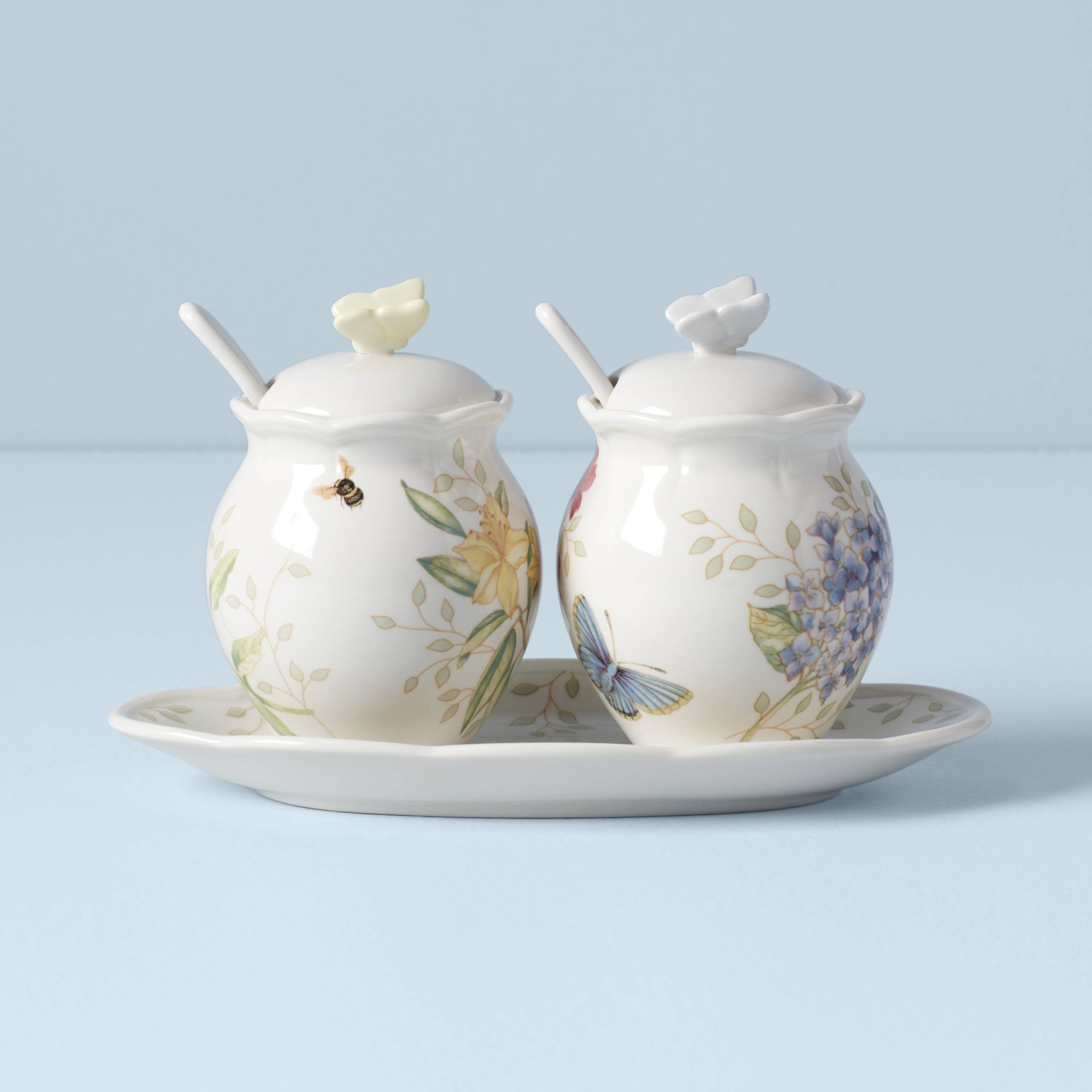 Lenox Butterfly Meadow 7-Piece Condiment Set, White -