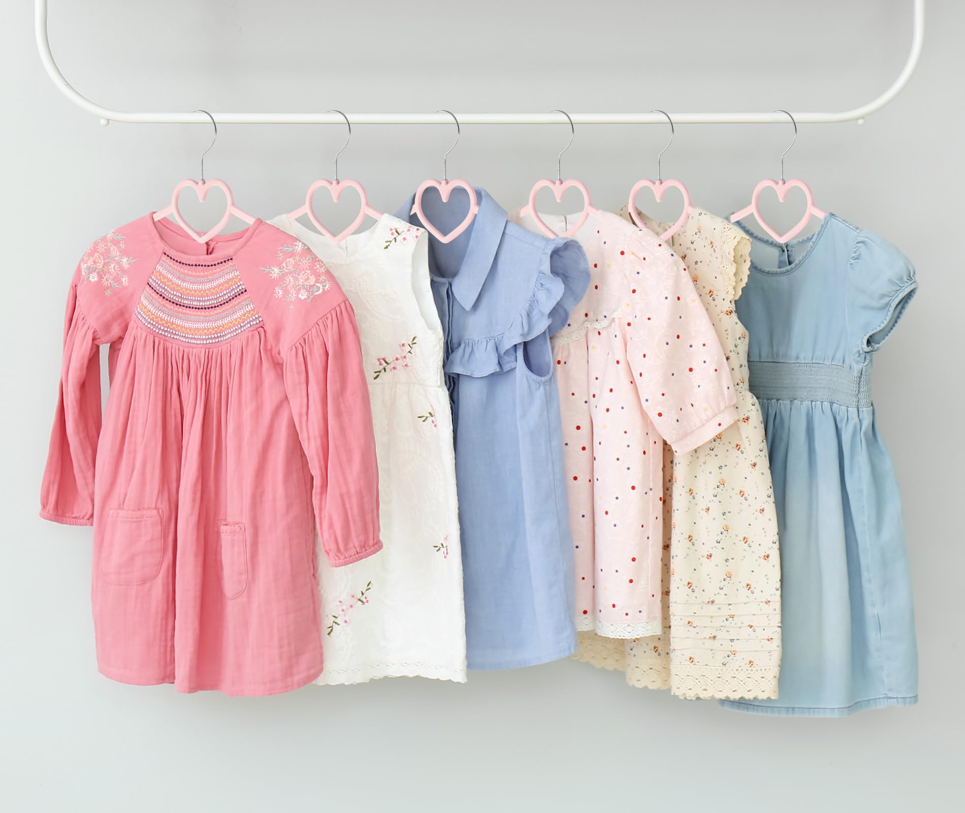 Gosche Kids Velvet Hangers (12.8 Inch - 50 Pack), Non-Slip Baby Clothes Hangers For Closet, Ultra Slim Space Saving Childrens Ha