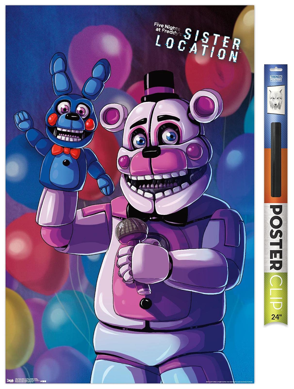 Trends International Five Nights At Freddy'S: Sister Location - Funtime Freddy Wall Poster, 22.375'' X 34'', Premium Poster & Cl