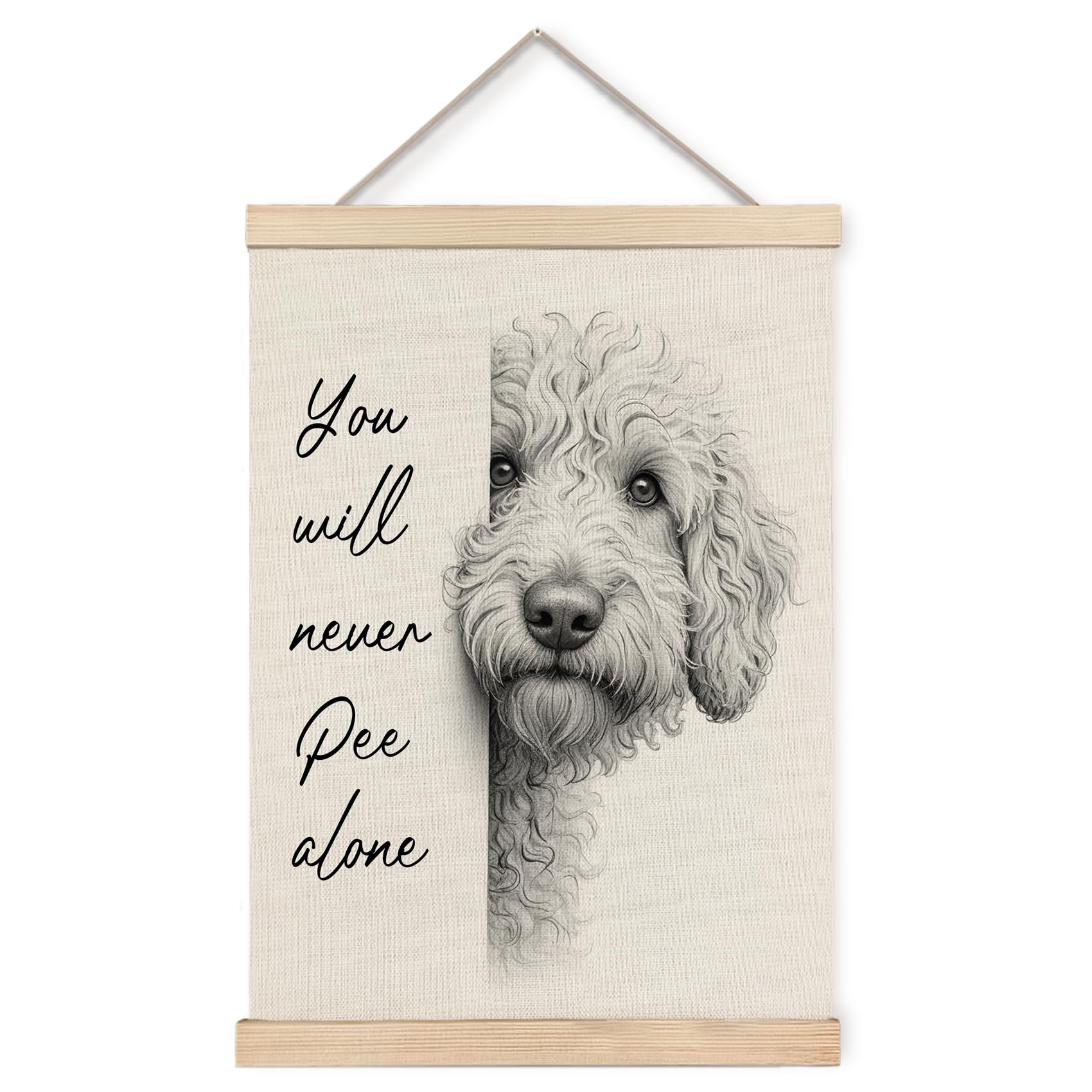 Foritho Funny Goldendoodle Are You Pooping Poster Wall Art Framed, Dog Bathroom Decor, Goldendoodle Gifts For Women, Cute Puppy 