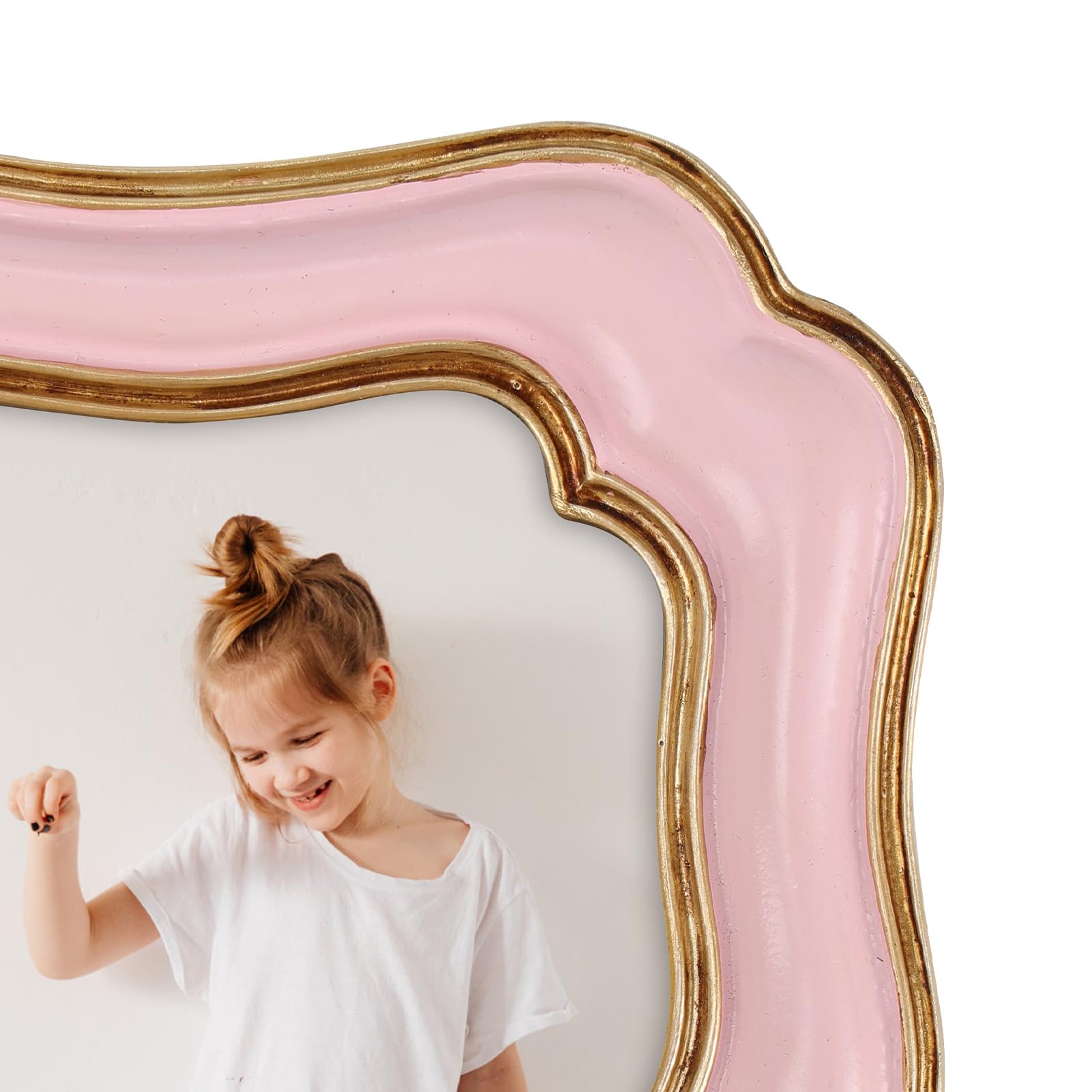 PHAREGE 4x6 Vintage Picture Frame Pink Gold, Ornate Antique Picture Frame for 4 by 6 Photo, Retro Photo Frame for Tabletop Verti