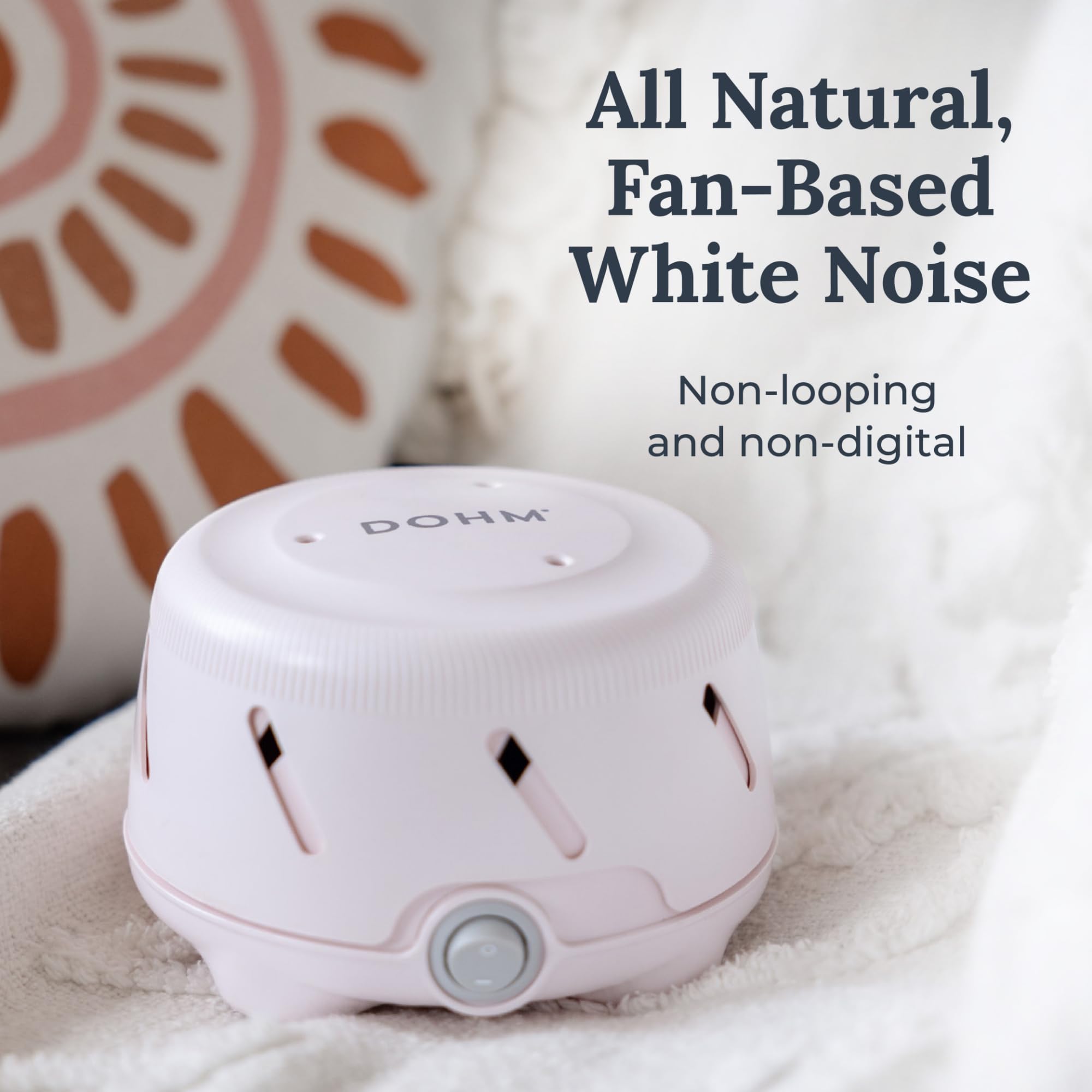 YOGASLEEP Yogasleep Dohm Uno White Noise Machine, Adjustable Tone, Pink, 1 Count, Model 3501002 for Sleep & Office Privacy