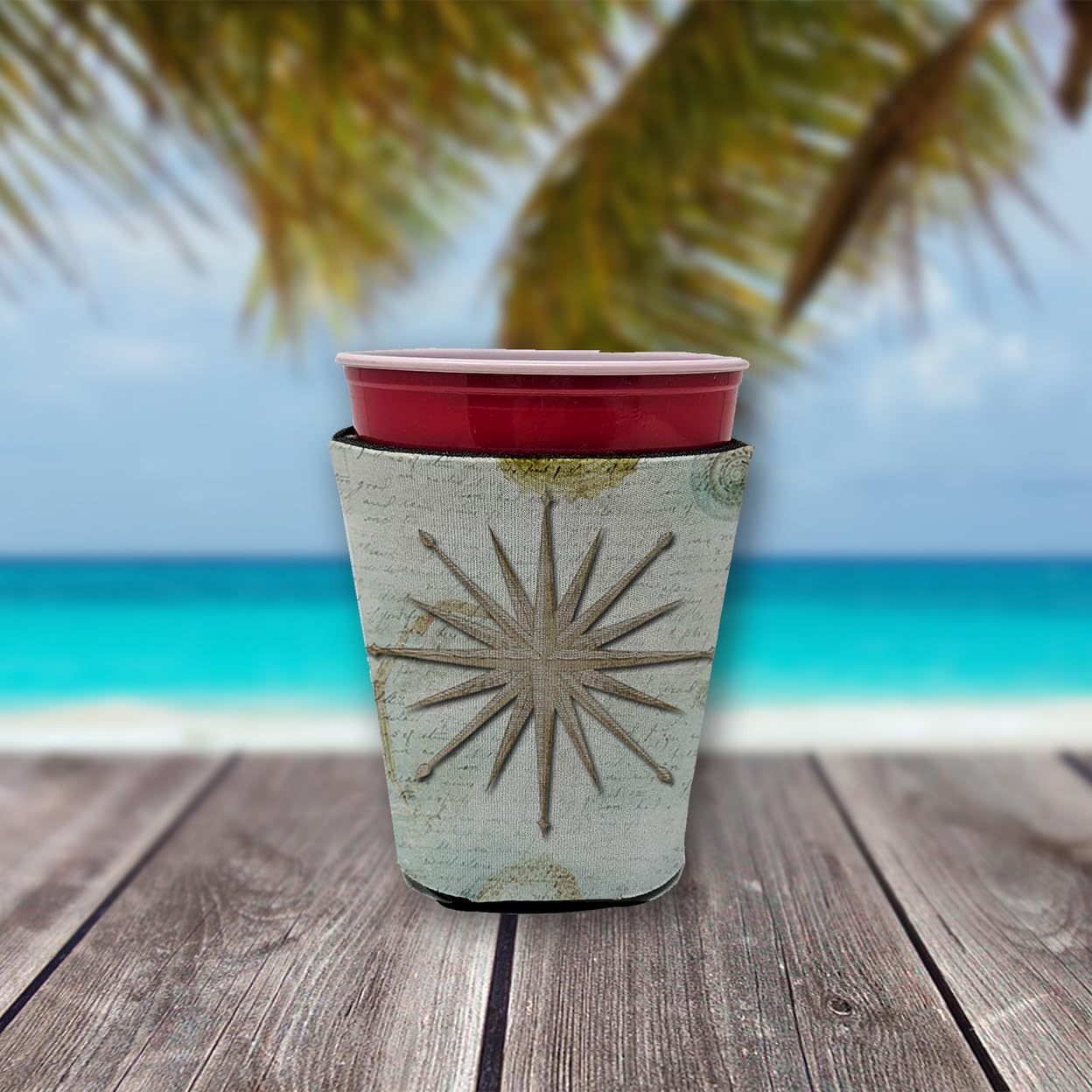 Shells Navagation Star Red Solo Cup Beverage Insulator Hugger