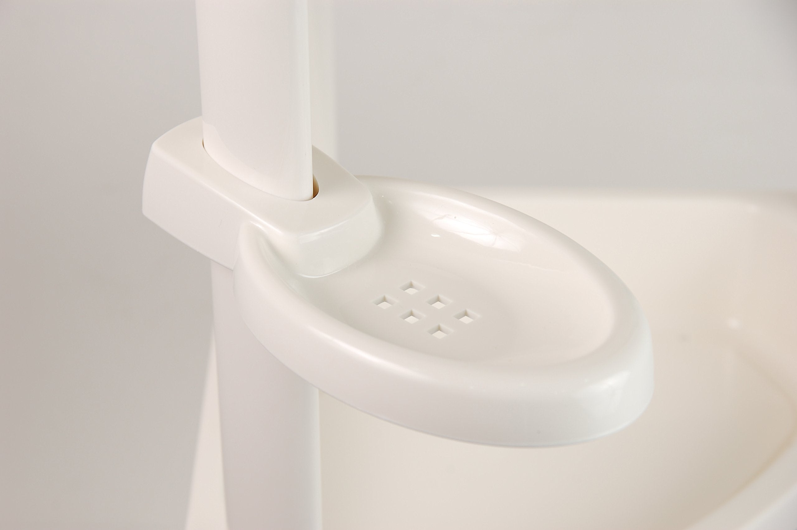 Tenby Living Corner Shower Caddy - 4 Shelf Shower Organizer Caddie with Movab.