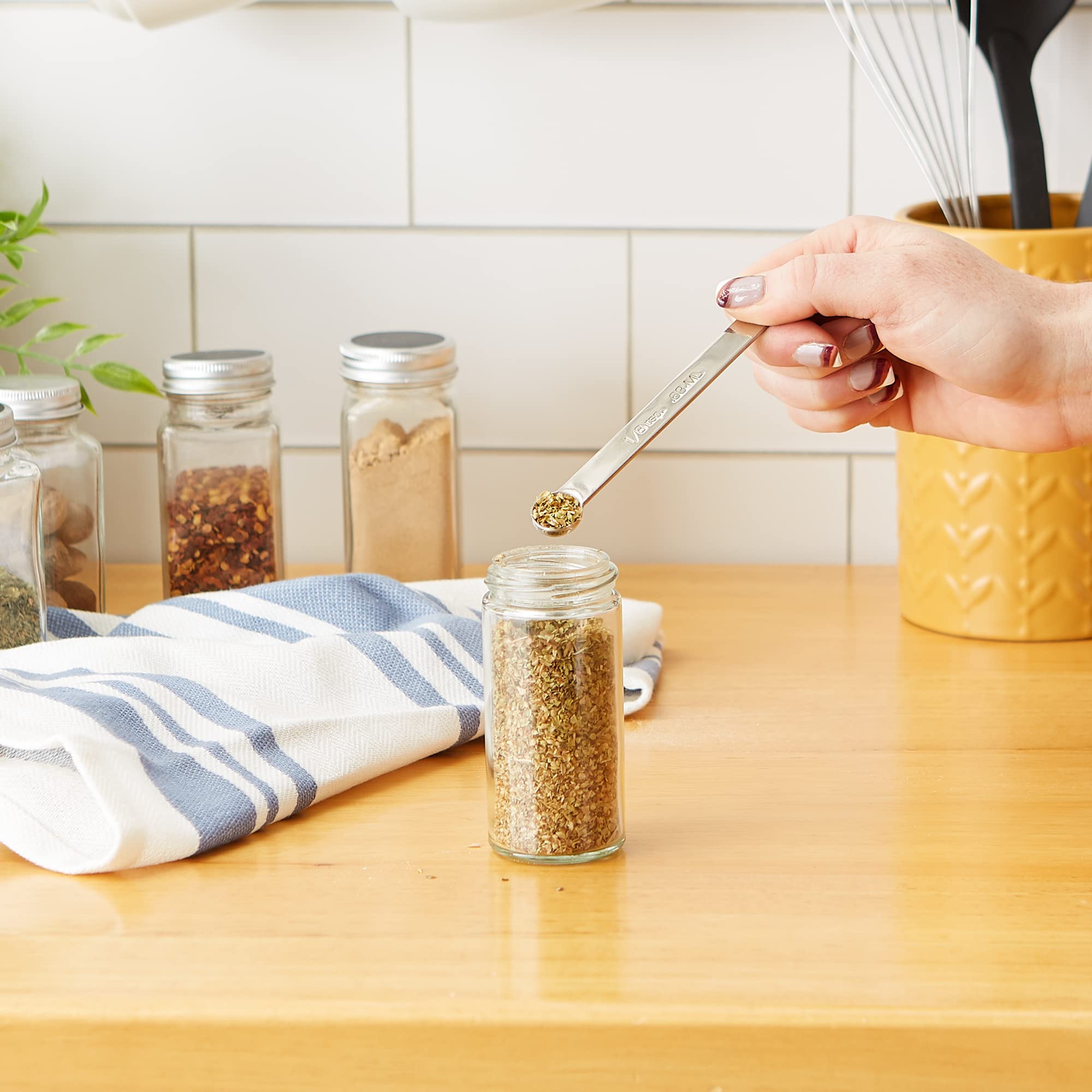 Rsvp International Endurance Kitchen Collection Open Stock Measuring Spoon, Stainless Steel, Dishwasher Safe, 0.125-Teaspoon