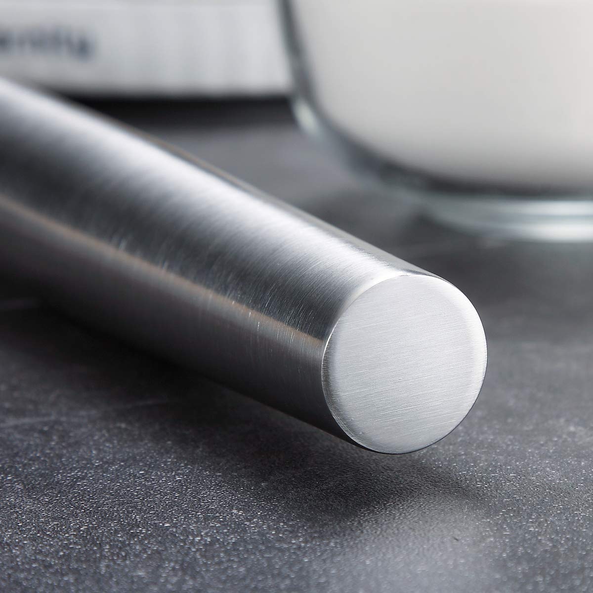 Stainless Steel Rolling Pin, Matte Finish 16.7 Inches, Berglander Rolling Pin For Baking Pizza Dough, Pie, Cookie, Essential Kit
