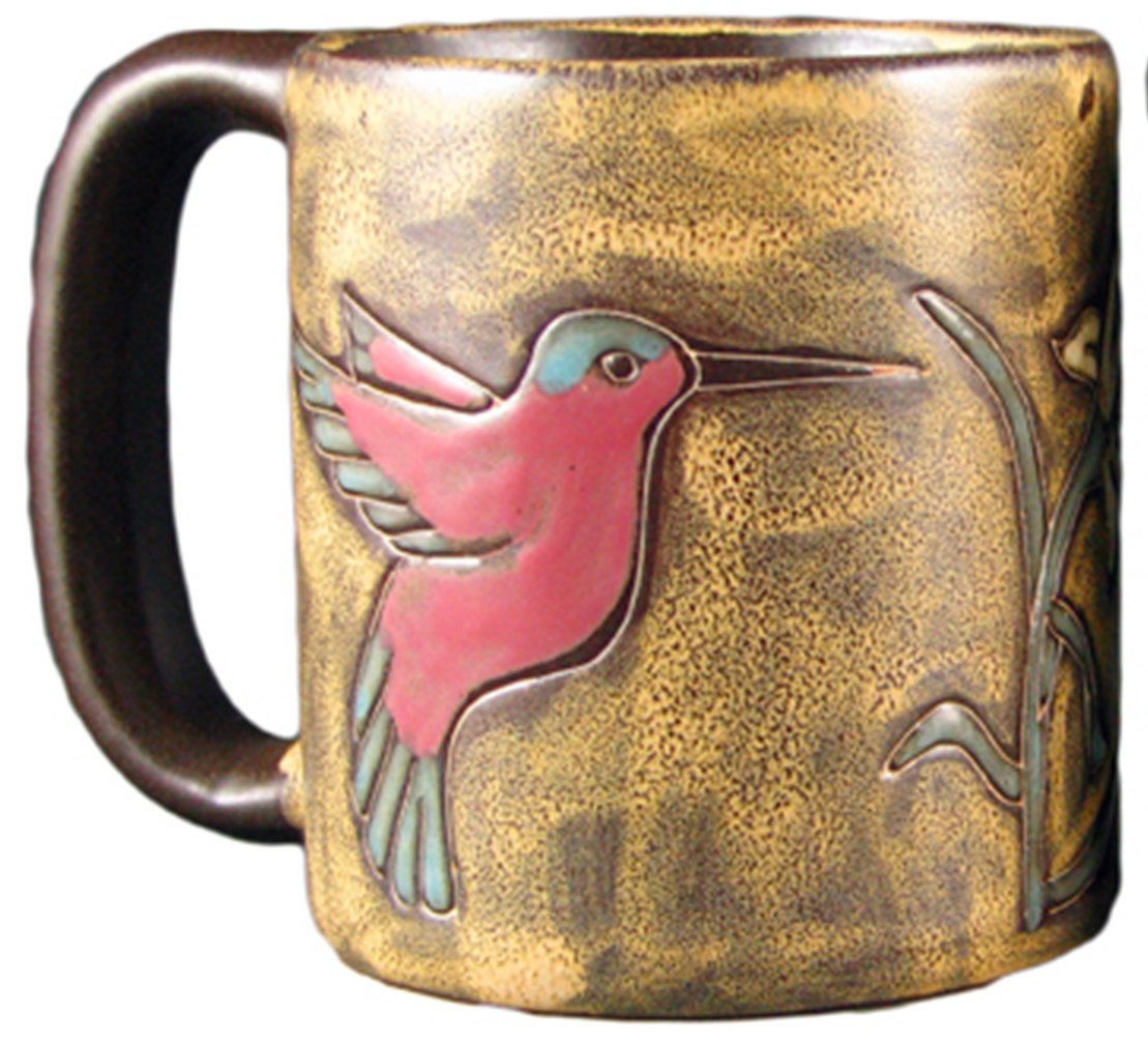 Mara Stoneware Mug - 16 oz Brown Hummers Design - Durable Stoneware, Model 510E3