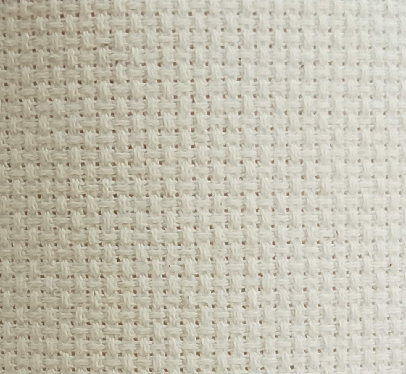 19 X 28 14Ct Counted Cotton Aida Cloth Cross Stitch Fabric (Natural-Ecru)