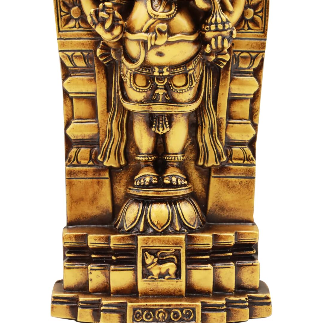 Artarium Standing Shree Ganesha Ji Ganpati Lord Ganesh Statue Idol Wall Hanging Sculpture Lucky Feng Shui Wall Decor Showpiece F