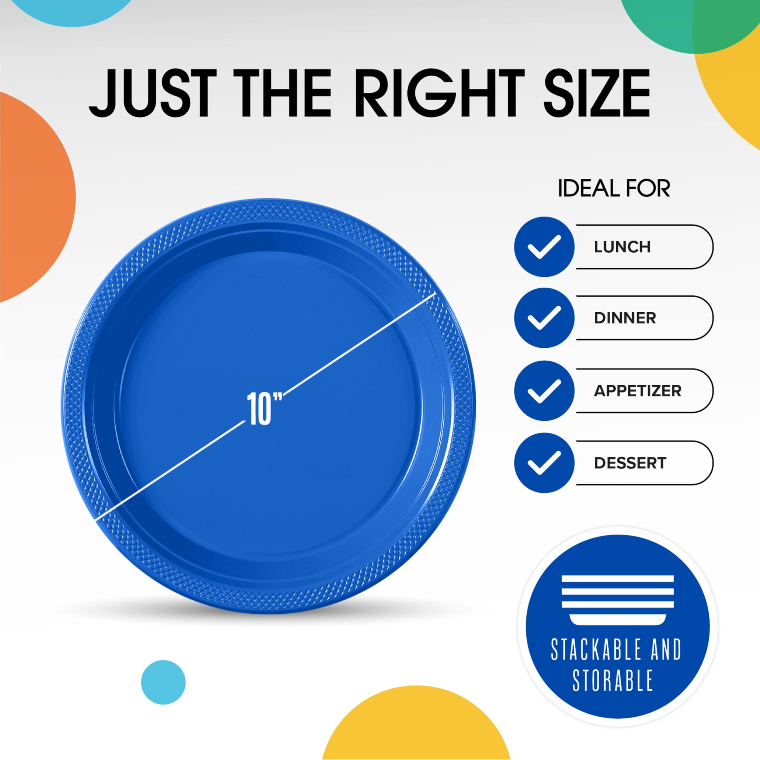 Exquisite Dark Blue Plastic Plates For Party 10 Dark Blue Disposable Plates For Party Supplies 50 Pcs Disposable Dinner Plate
