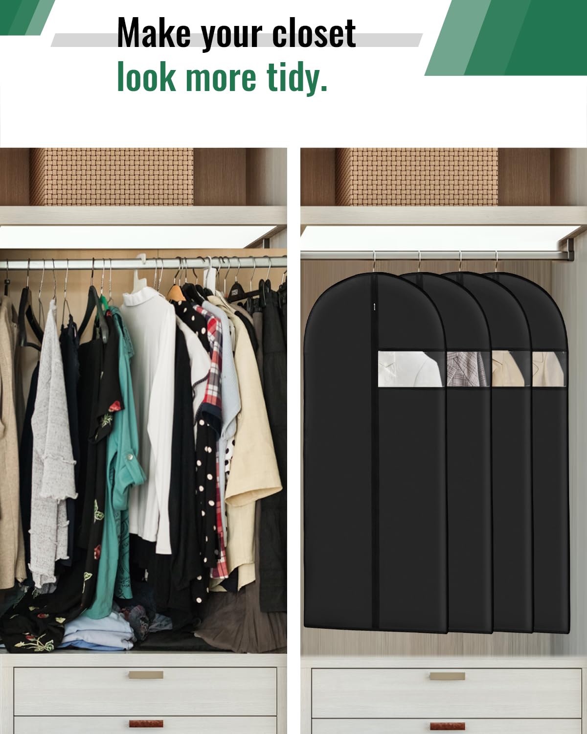 Garment Bags For Hanging Clothes (8 Packs