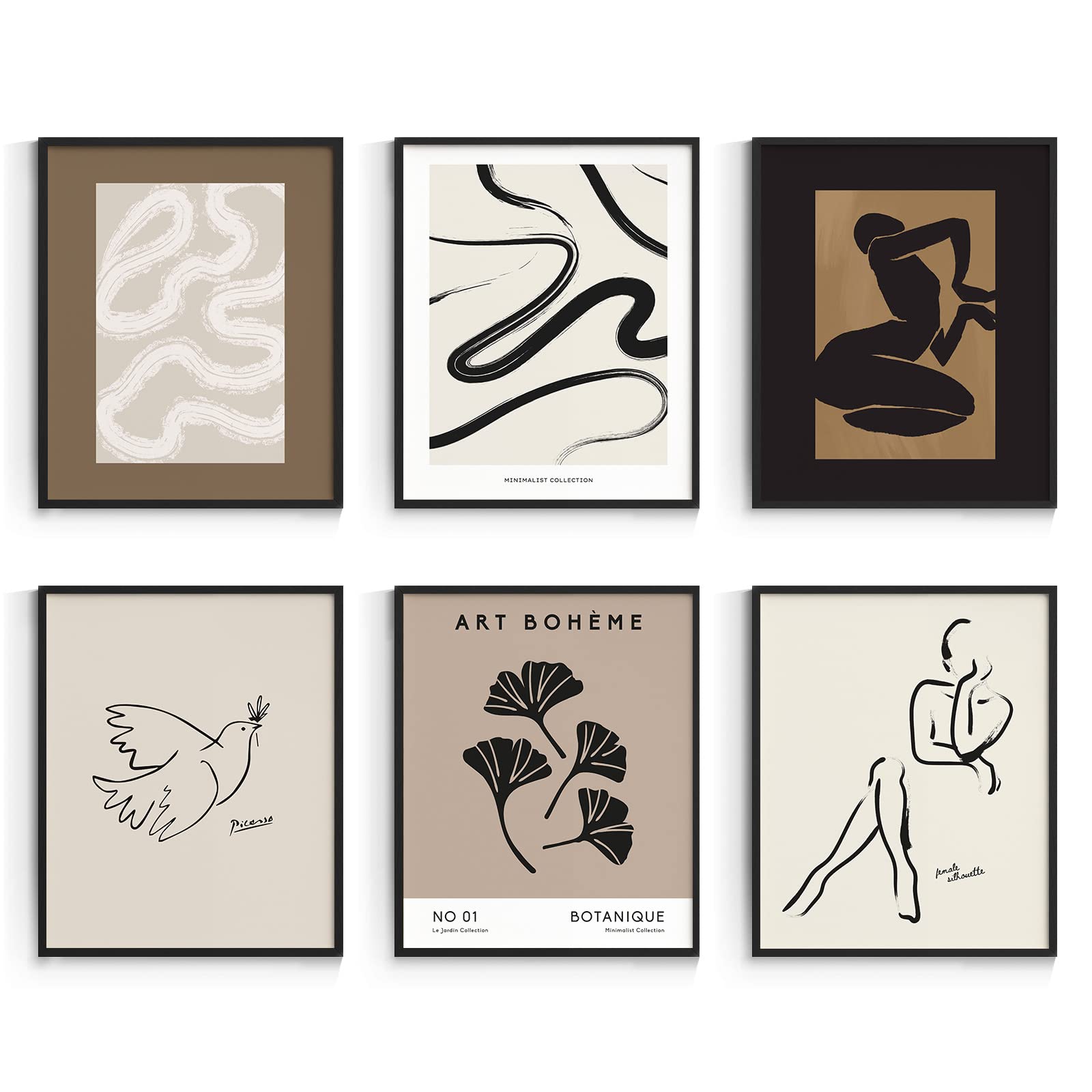 Habseligkeit Brown Master Posters For Room Aesthetic, Minimalist Abstract Wall Poster, Retro Room Decor Aesthetic Vintage Prints