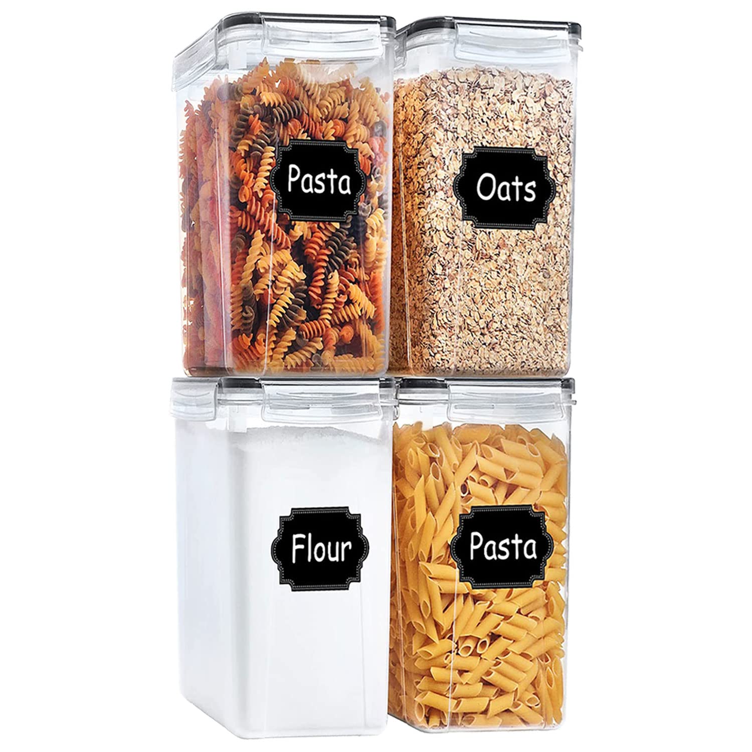 Kitchenace,Modernise Your Living Airtight Plastic Container Kitchen Storage Box - Storage & Container For Home, Snap-Seal (4-Pc)