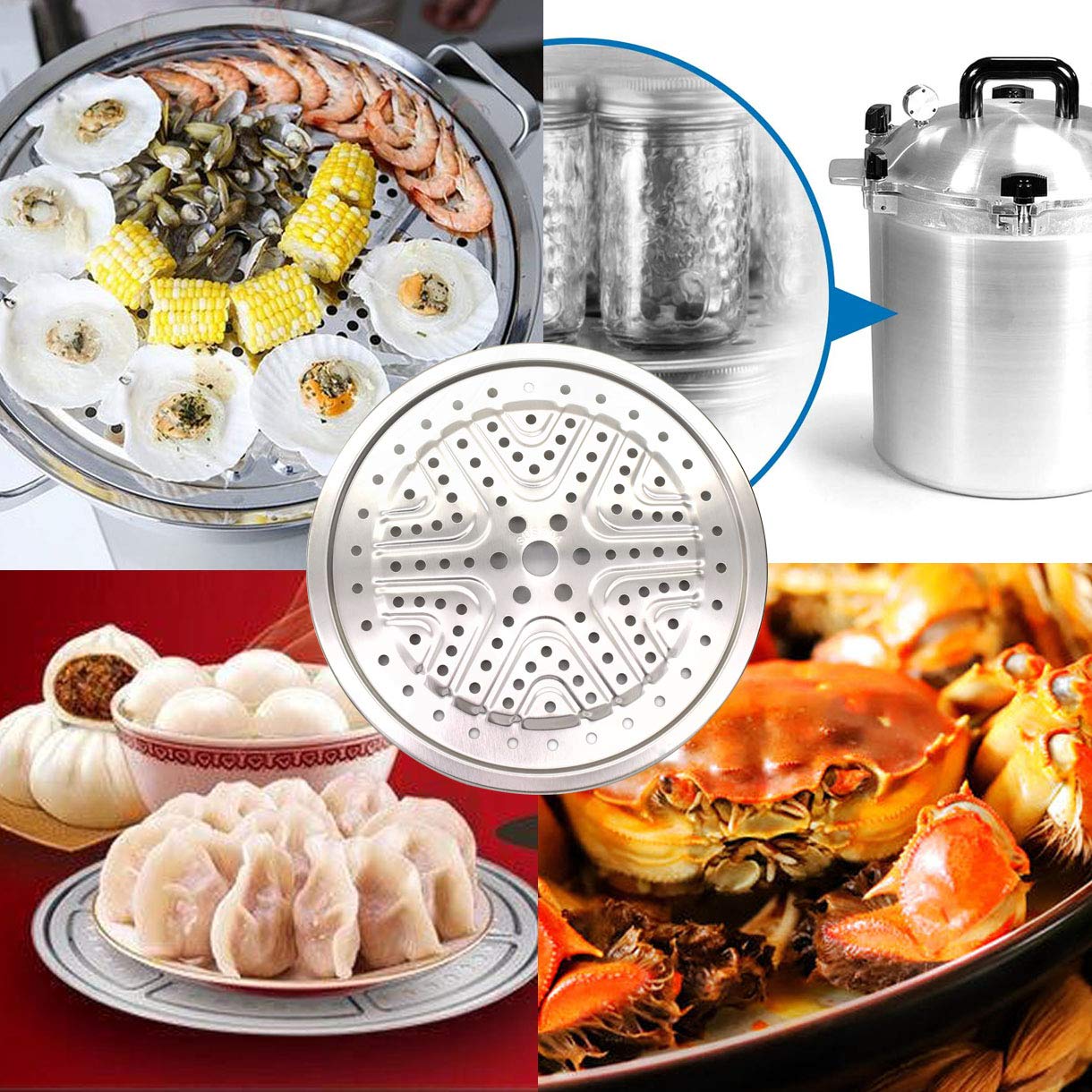 3-Pack 11-Inch Pressure Cooker Canner Rack Canning Rack Food Grade Stainless Steel Compatible With Presto All-American And More