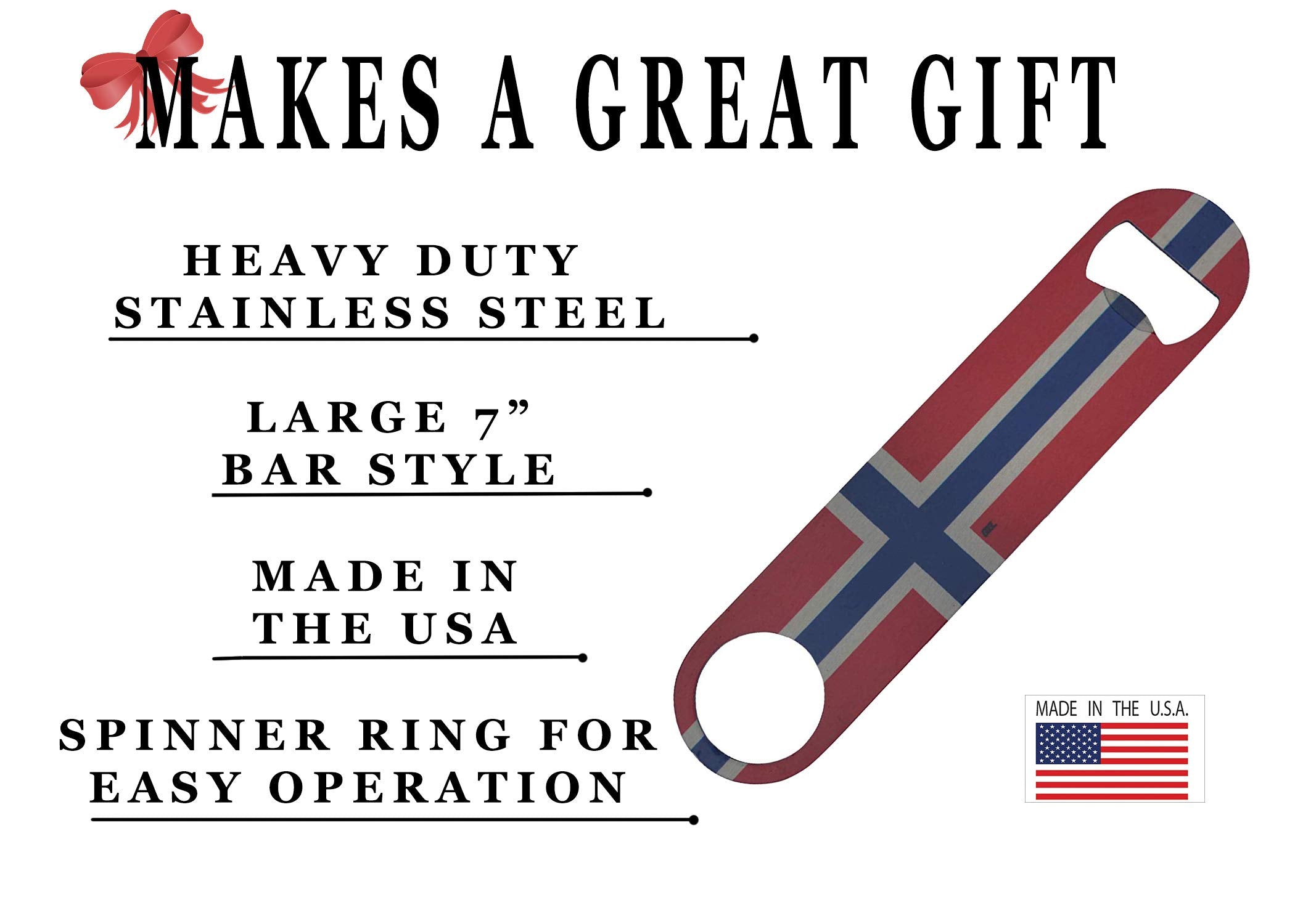 Norway Flag Speed Bottle Opener Heavy Duty Gift Norwegian