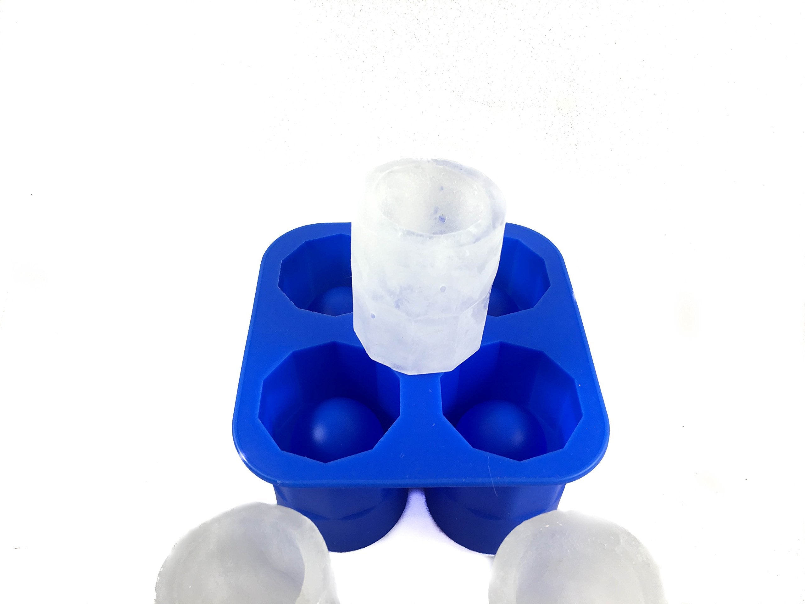 Momentum Brands Silicone Ice Tray Mold, Makes 4 Shot Glasses Out Of Ice