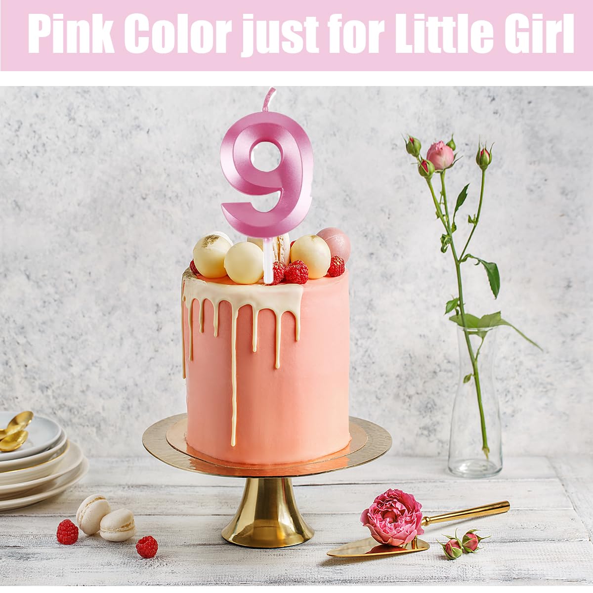 9Th Birthday Decoration For Girl,It'S My 9Th Birthday Sash Rhinestone Crown Happy Birthday Cake Topper Foil Balloon For Girls Bi