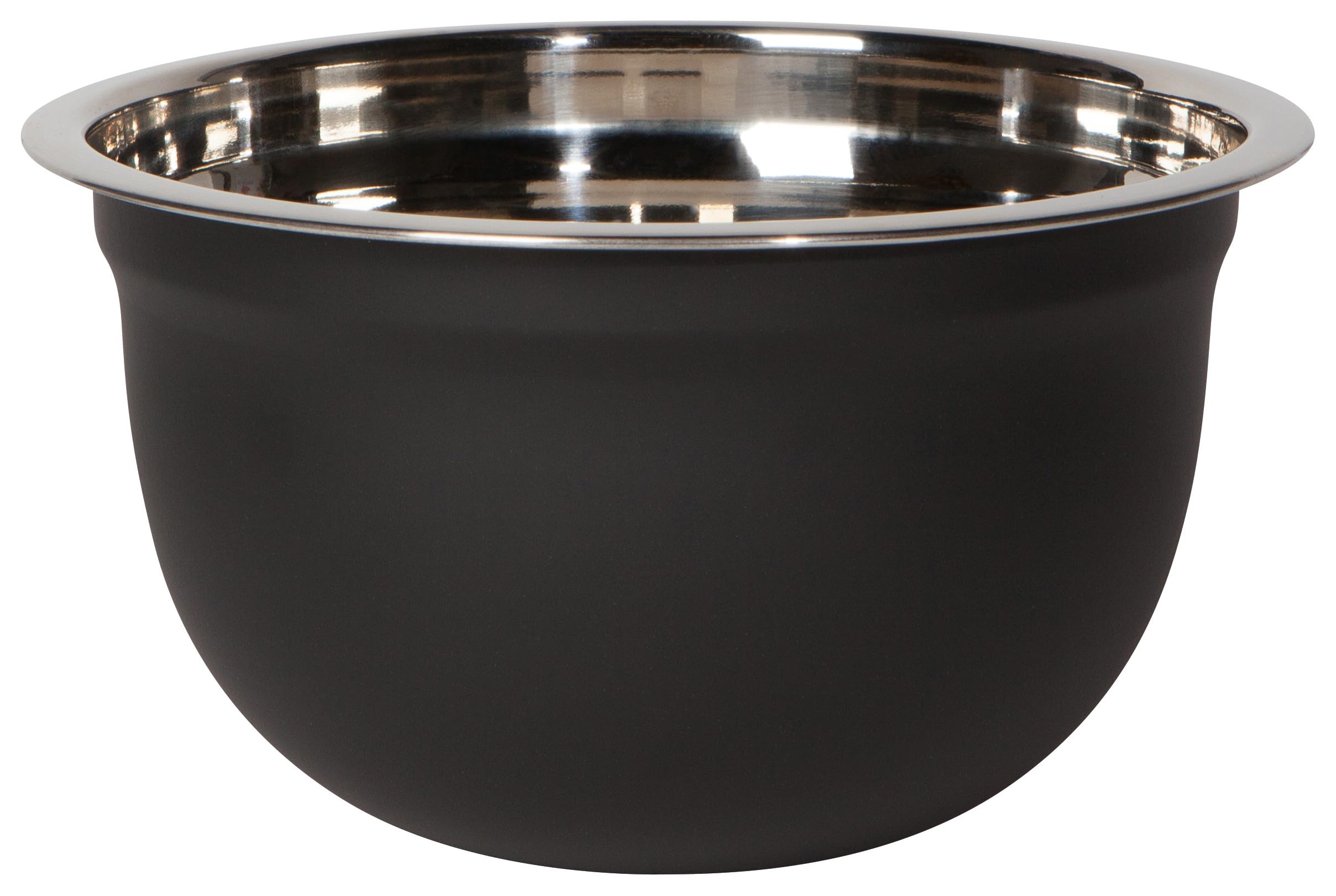 Now Designs Matte Coated Steel Mixing Bowls, Black, 5 Qt, 3 Qt, 1.5Qt, D7Xh3.57 / D9Xh4.75 / D10.25Xh5In, Set Of 3