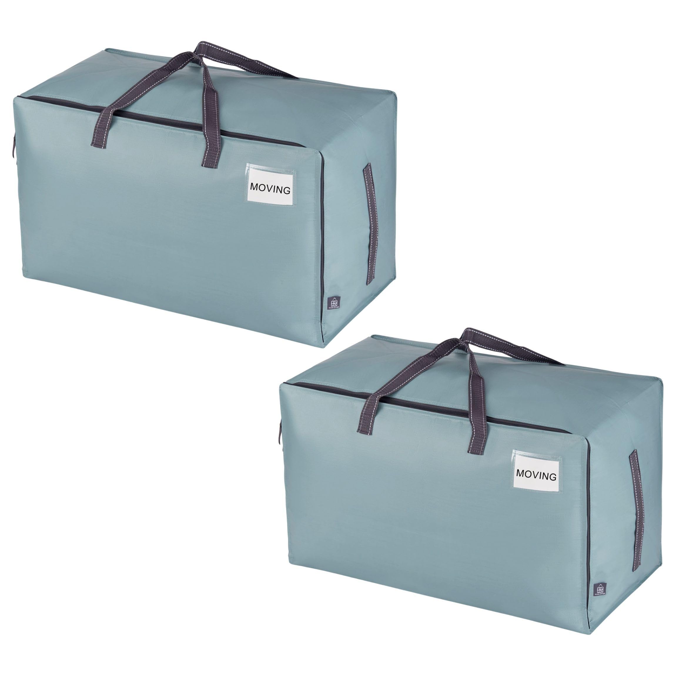 VENO 2 Pack Moving Bags and Large Christmas Decoration Storage Bins with lids. Alternative to Moving Boxes, Packing Supplies for