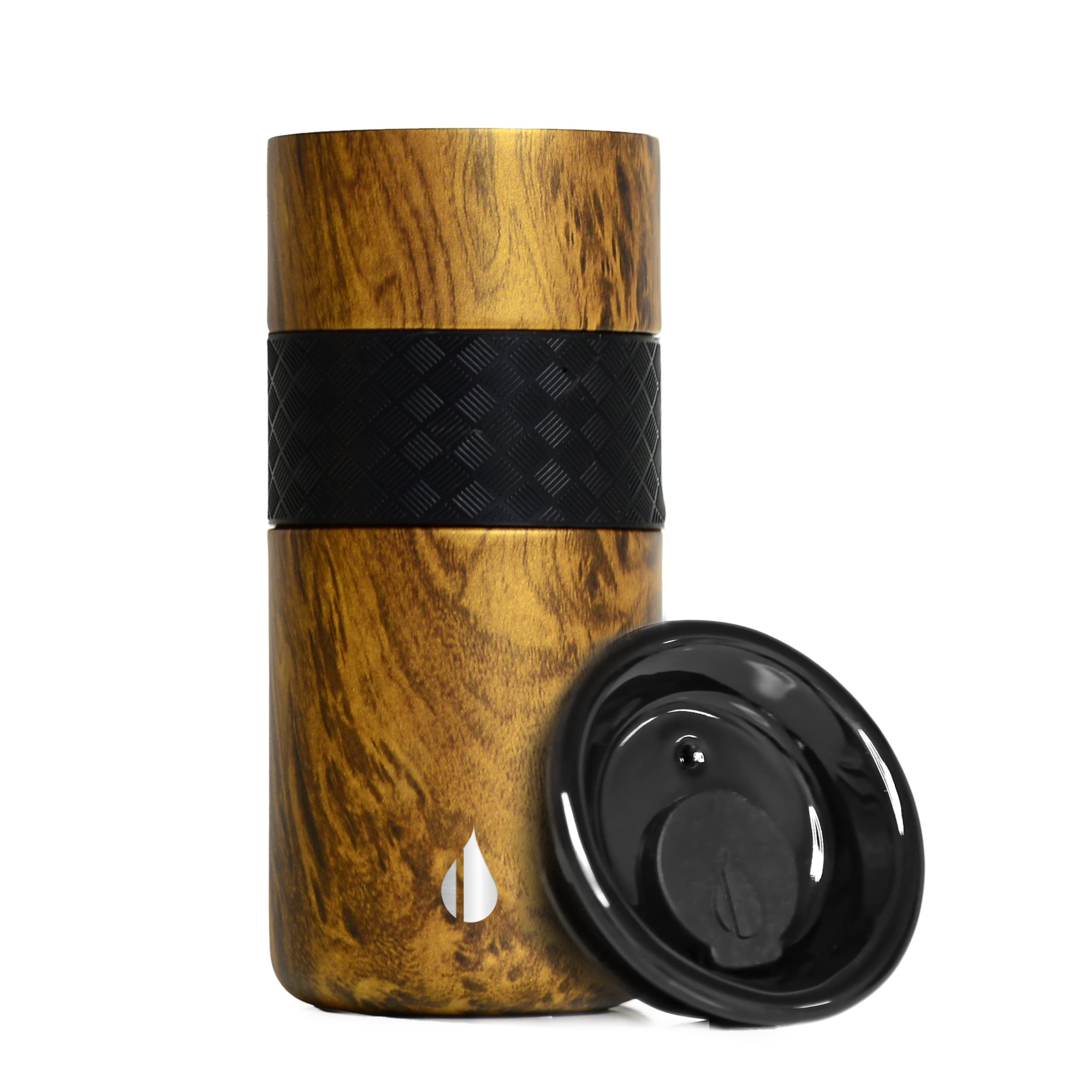 Elemental Artisan Insulated Tumbler, Triple Wall Coffee Travel Mug, Reusable Stainless Steel Coffee Tumbler With Ceramic Lid, Th