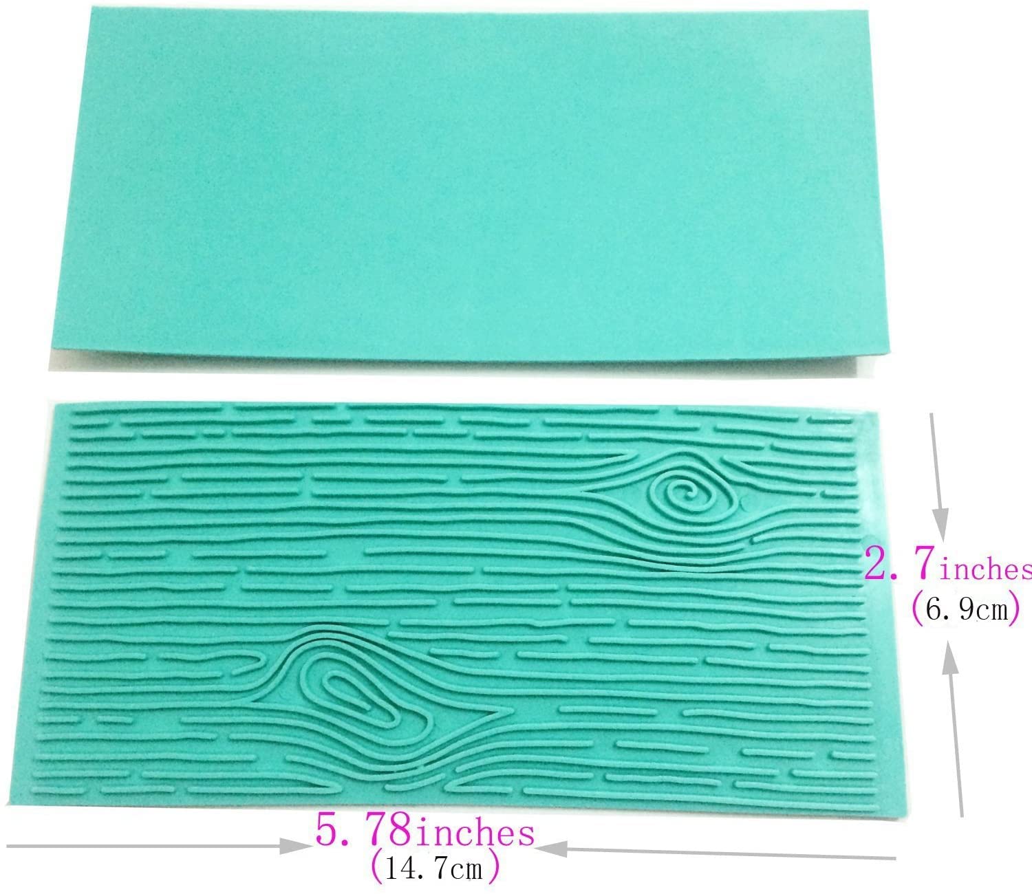 Gobaker Texture 2-Piece Mold Set Tree Bark And Brick Wall Impression Moulds Gum Paste Impression Mat Fondant Cake Decorating Gob