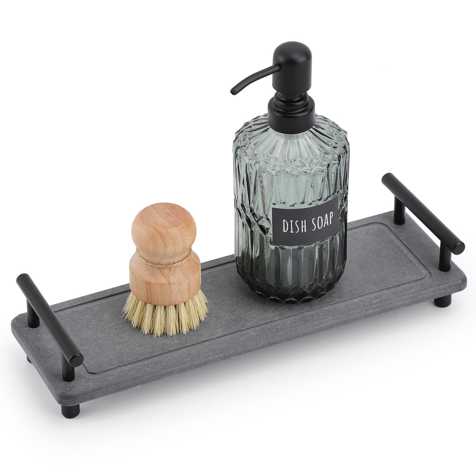 Segbeauty 12X4In Kitchen Sink Organizer, Instant Dry Sink Caddy Stone Drying Mat With Handle, Diatomaceous Earth Fast Drying Sto