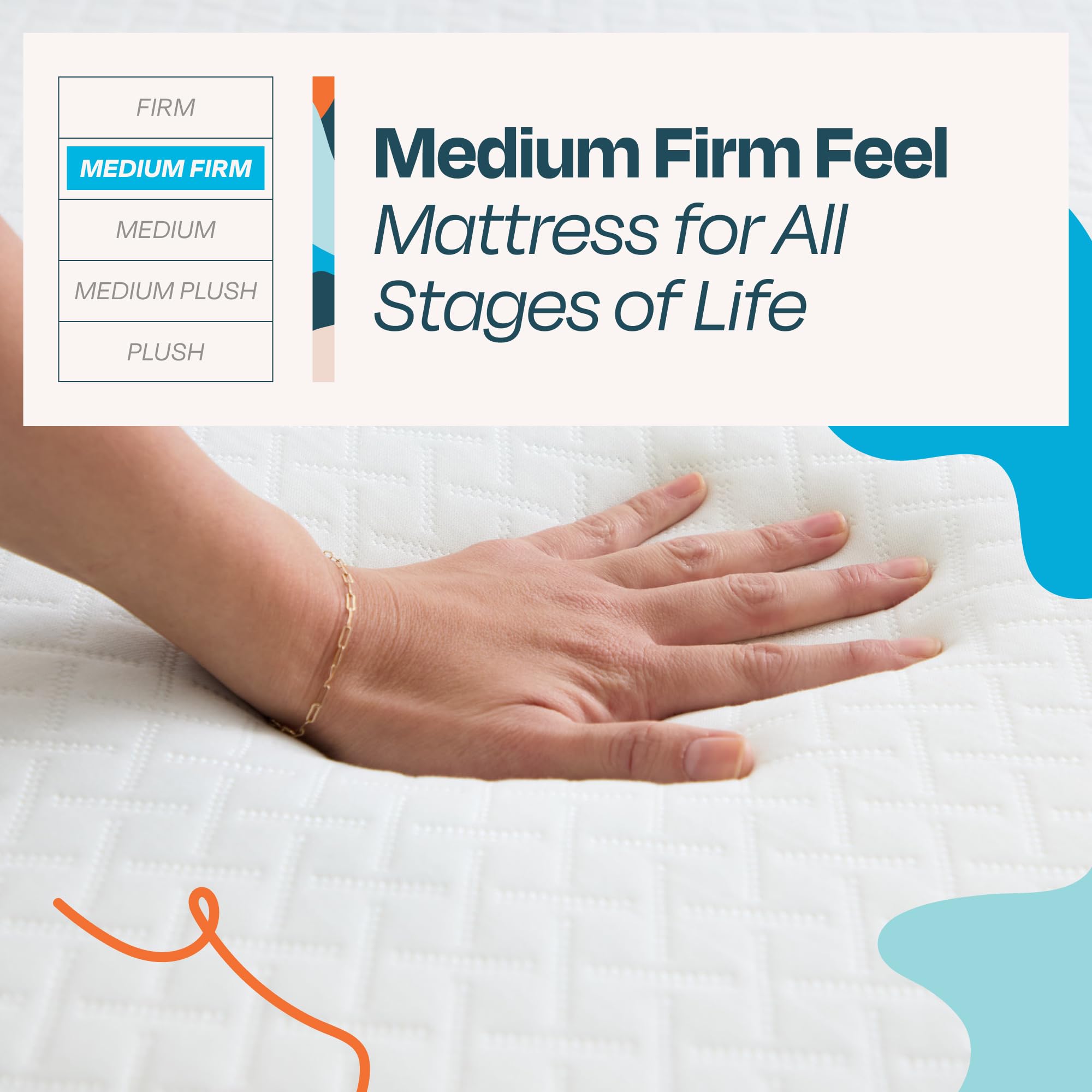 Linenspa 6 Inch Gel Infused Memory Foam Mattress - Queen Size - Medium Firm - Low Profile Bed - Mattress in a Box - Youth or Kid