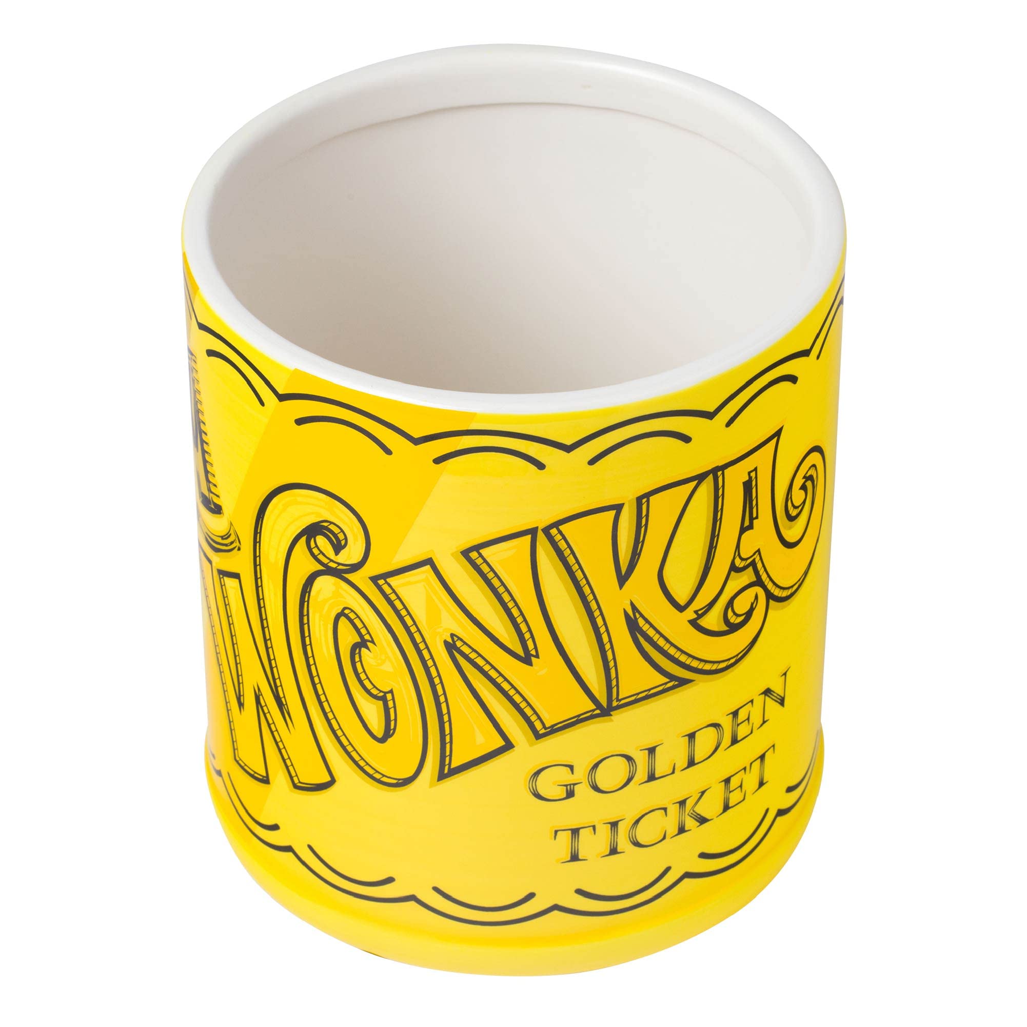 Silver Buffalo Willy Wonka And The Chocolate Factory Wonka Bar Golden Ticket Ceramic Cookie Snack Jar (Large)