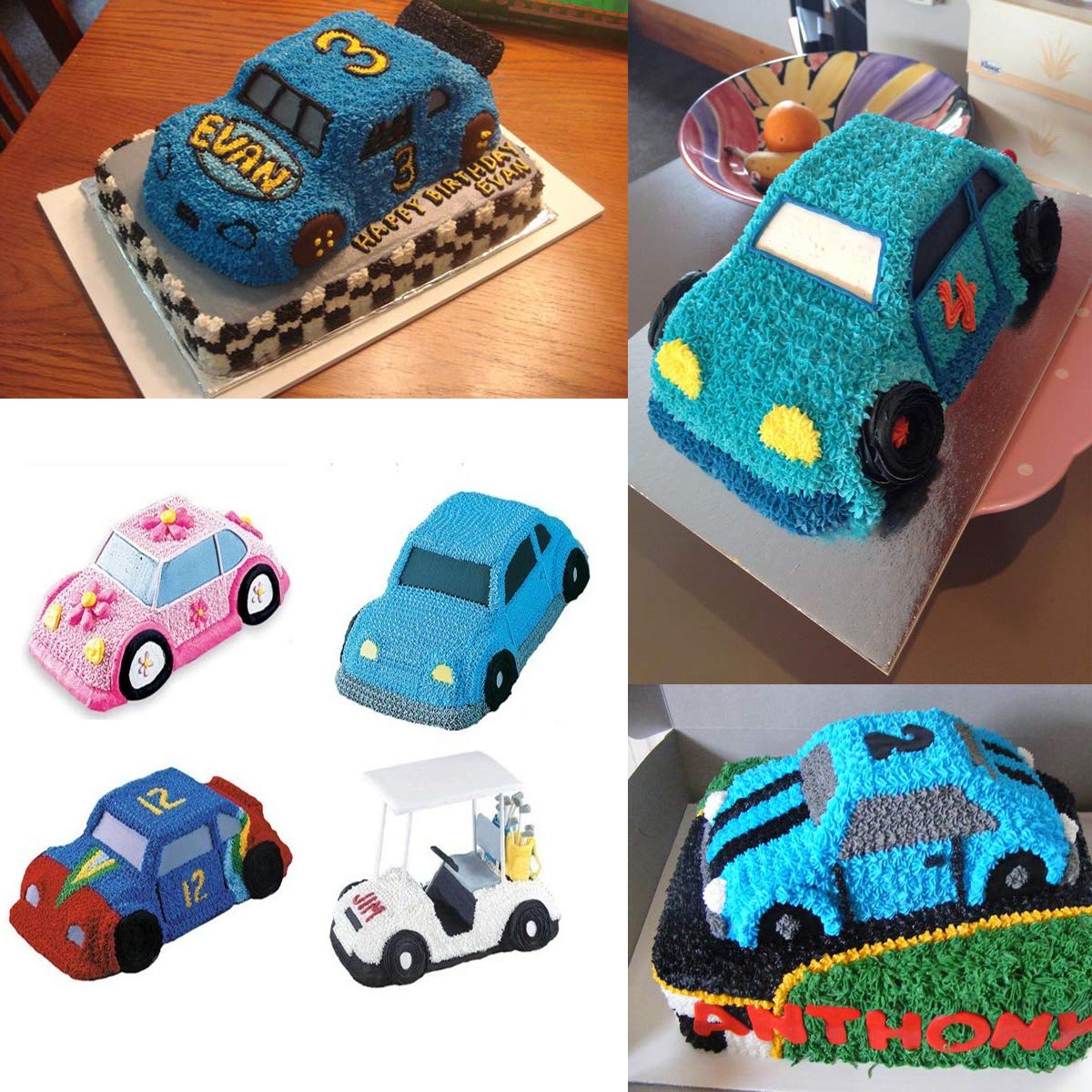 Car Cake Pan- Kids 3D Birthday Cake Pan Cartoon Baking Mold