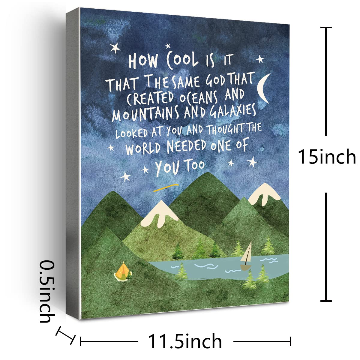 Same God Creation ,Inspirational Quotes Framed Canvas Wall Art For Room Nursery Wall Decor,Encouragement Gifts For Kids Teens-Mo