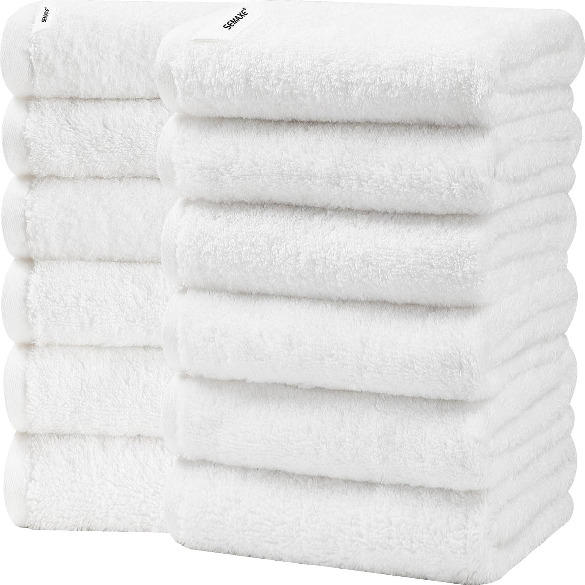 Semaxe 12 Pack Hand Towels Set For Bathroom, Hotel, Gym And Spa, 16'' X 27'' 100% Combed Cotton Towels With Hanging Loops, Gift
