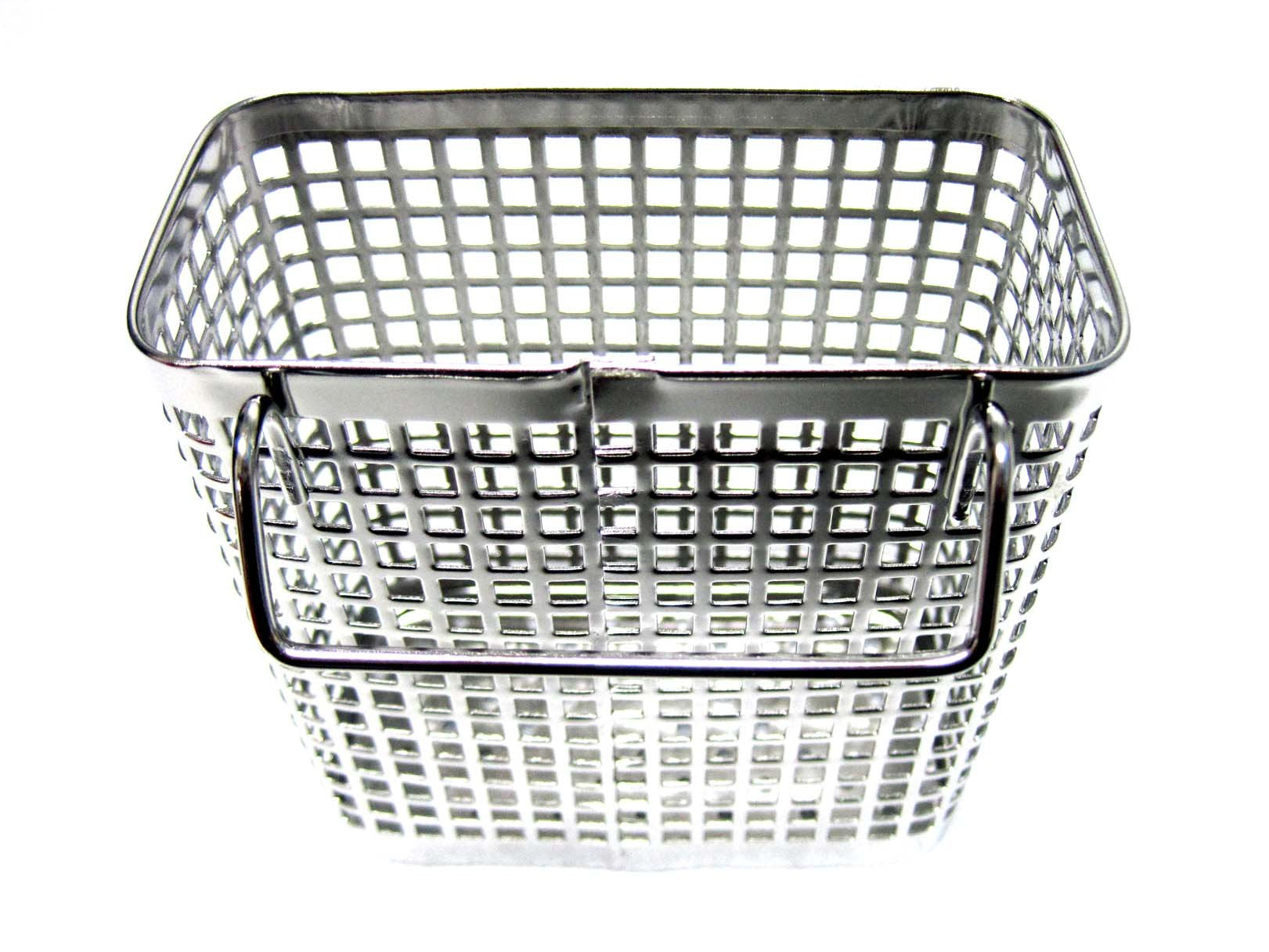 Small Square Stainless Steel Perforated Cutlery Basket Sink Rack Storage Silver by Stopia