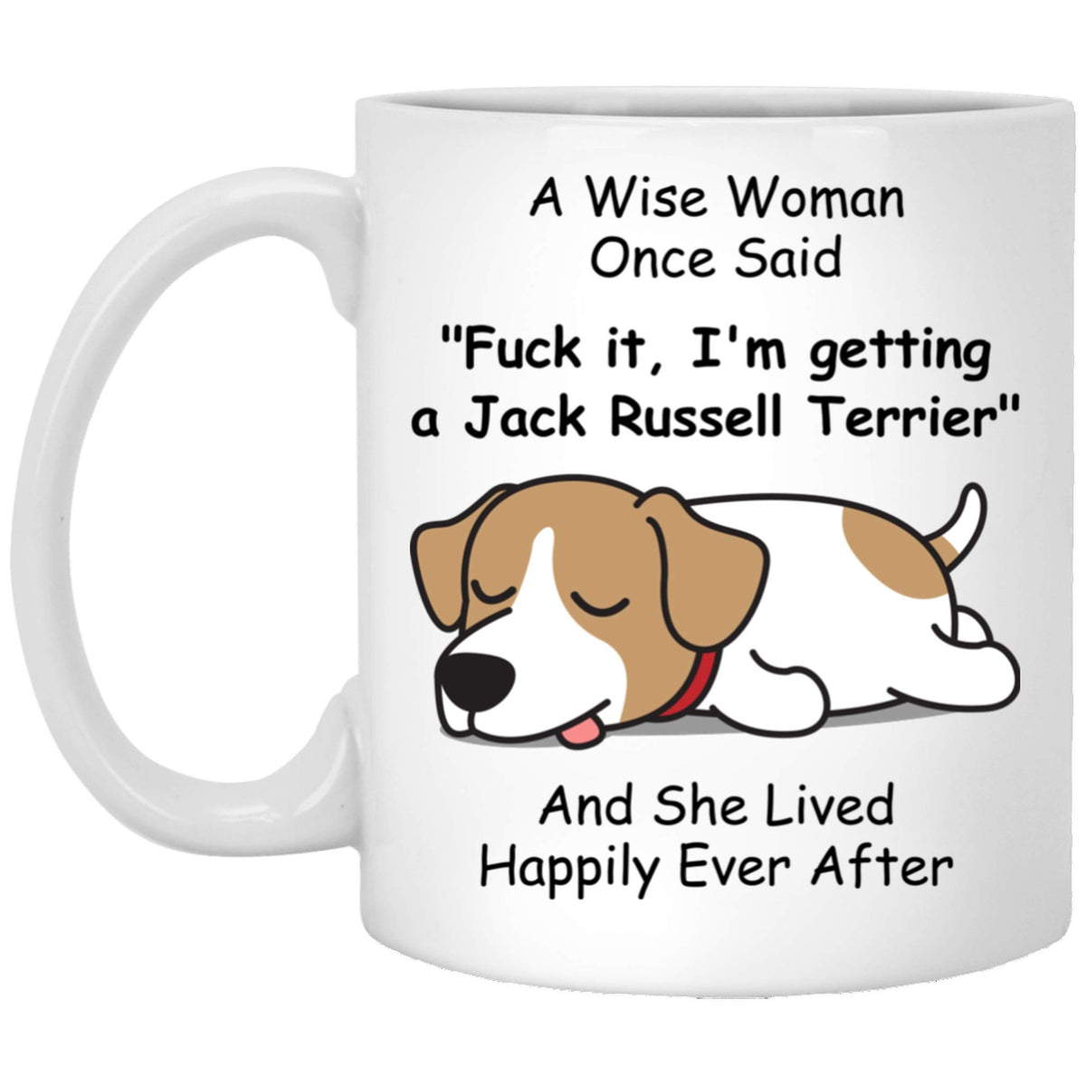 Lovesout Funny Lazy Parson Jack Russell Terrier Dog Mom Gifts For Women Mother 'S Day 2024 A Wise Woman Once Said Coffee Mug Wit