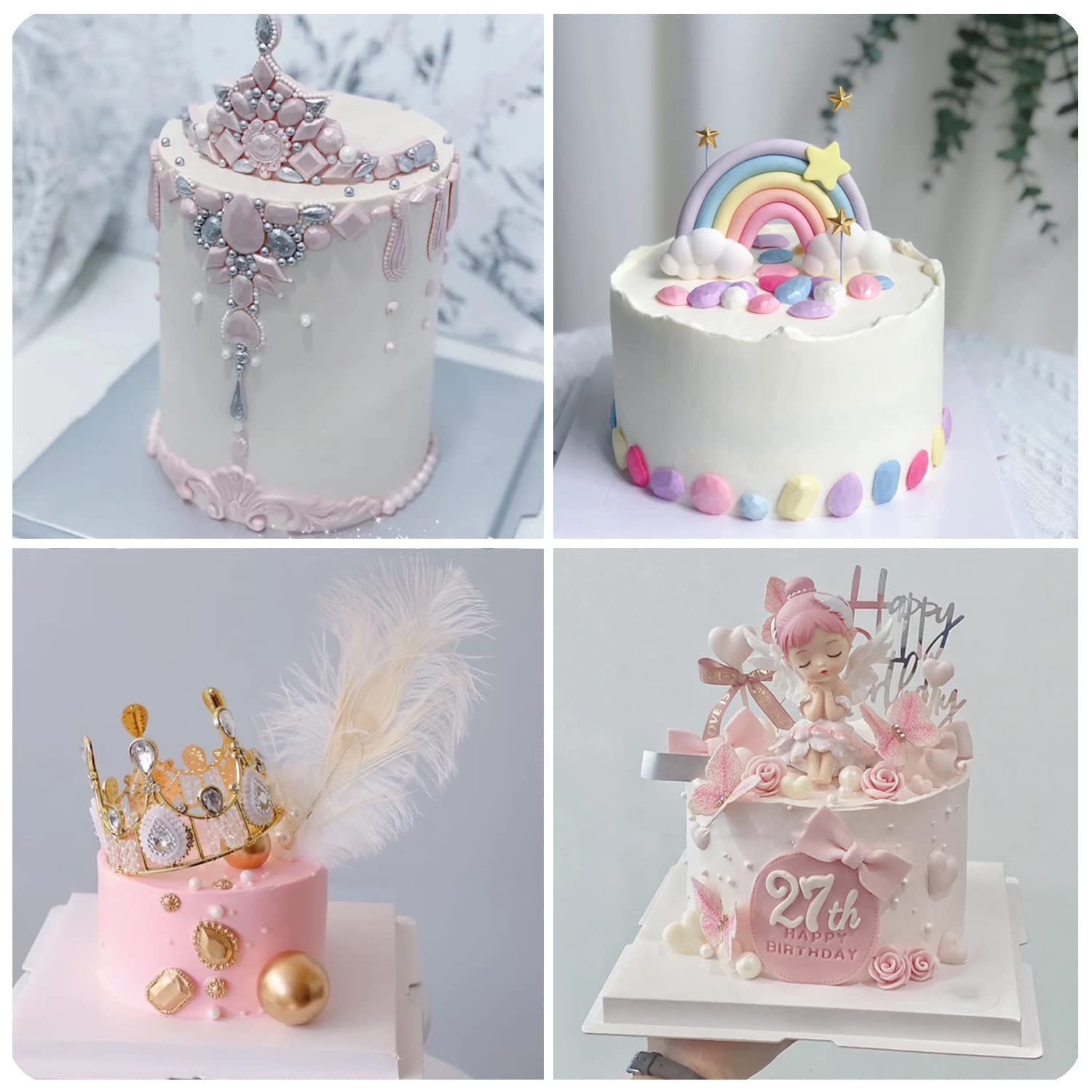 Sijiangmold Mini Gems Silicone Molds Pearl Diamond Brooch Fondant Mold Semi Sphere Ball Chocolate Mold For Cake Decoration Cupca