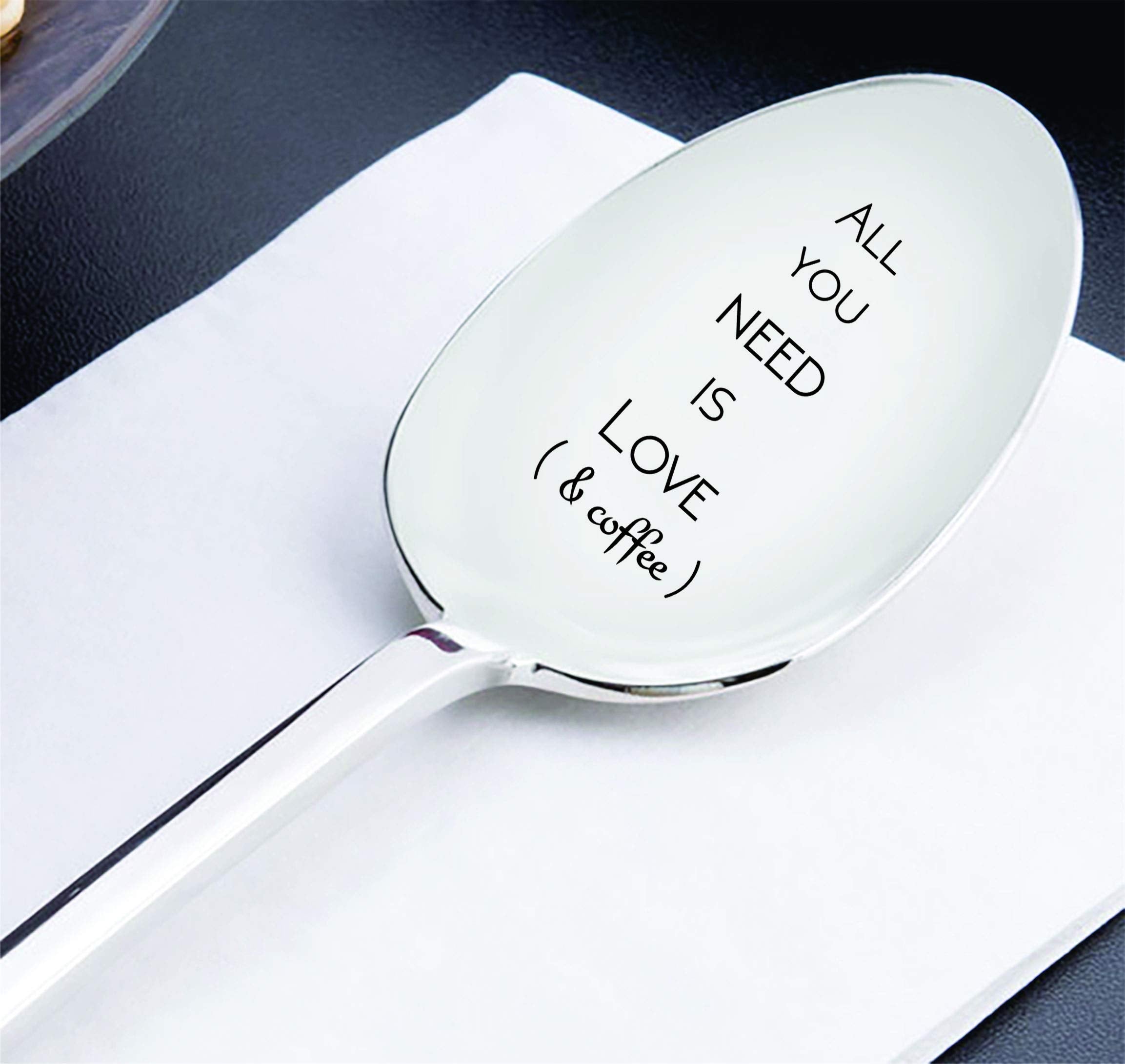 All You Need Is Love & Coffee Spoon Lover Gifts Prefect Gift Idea For Coffee Lovers Dad Mom Gifts Gifts For Him Or Her