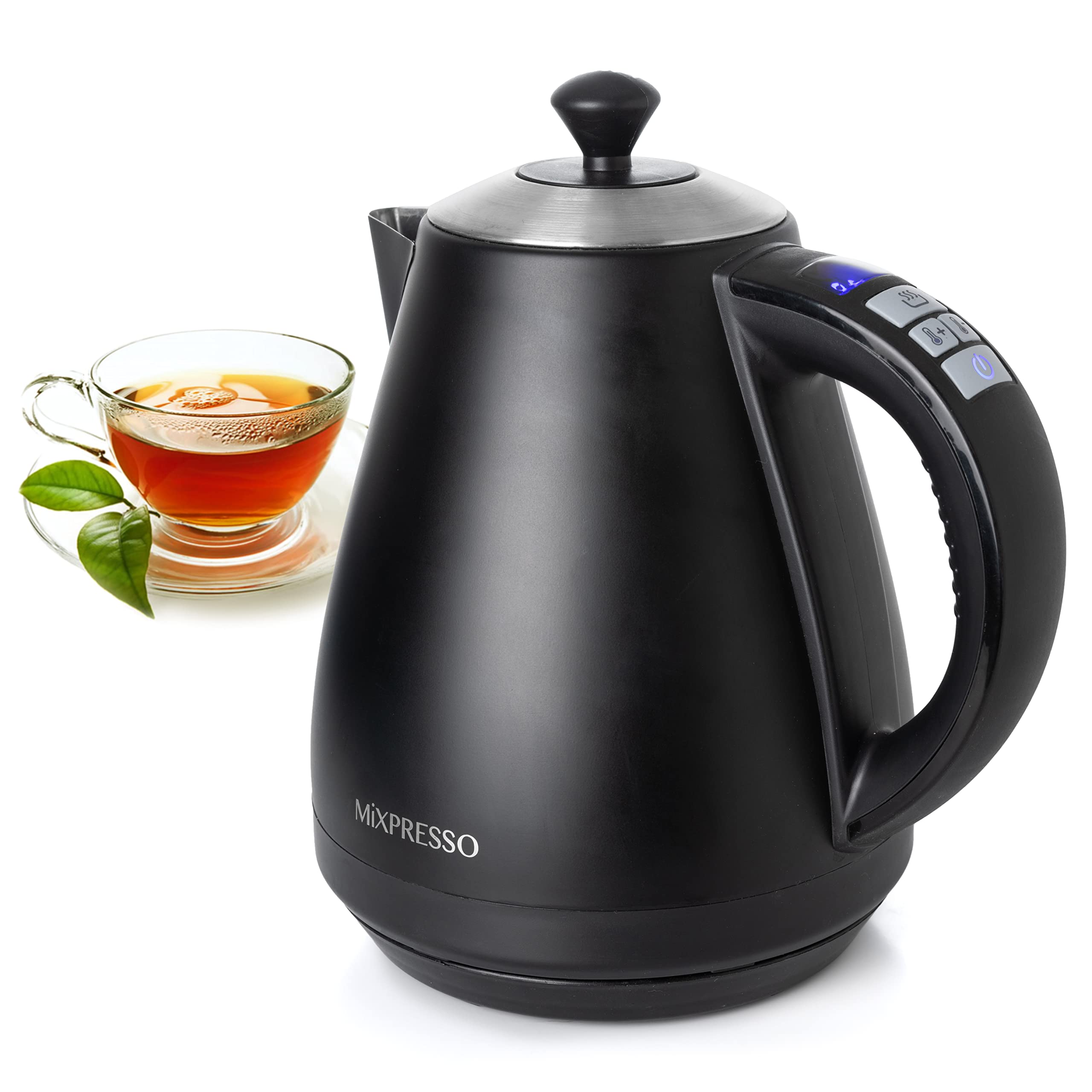 Mixpresso Electric Kettle Temperature Control, Hot Water Kettle Electric, Cordless 1 Liter Capacity, Keep Warm & Led Indicator,